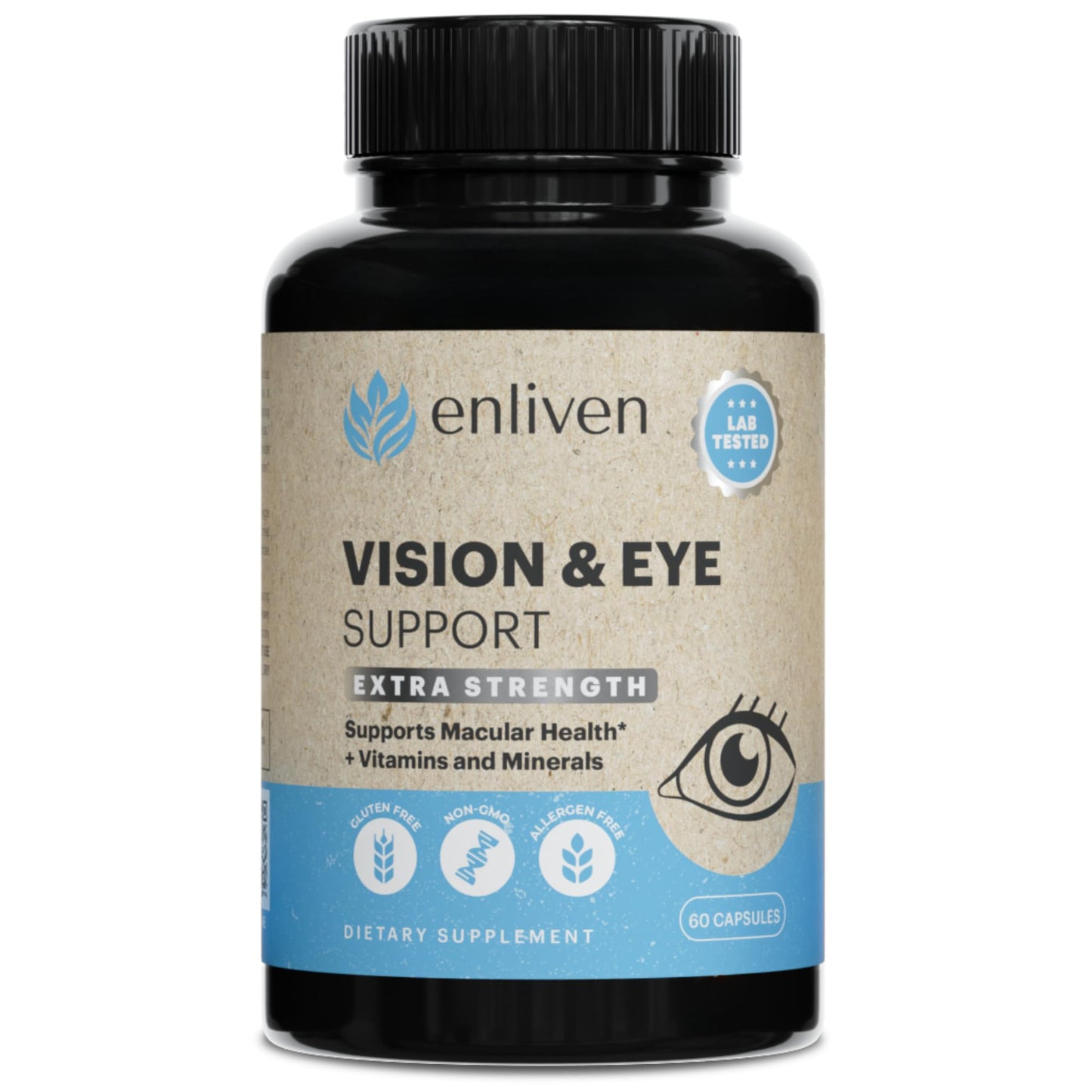 enliven Lutein and Zeaxanthin Eye Health Supplement 60 Capsules