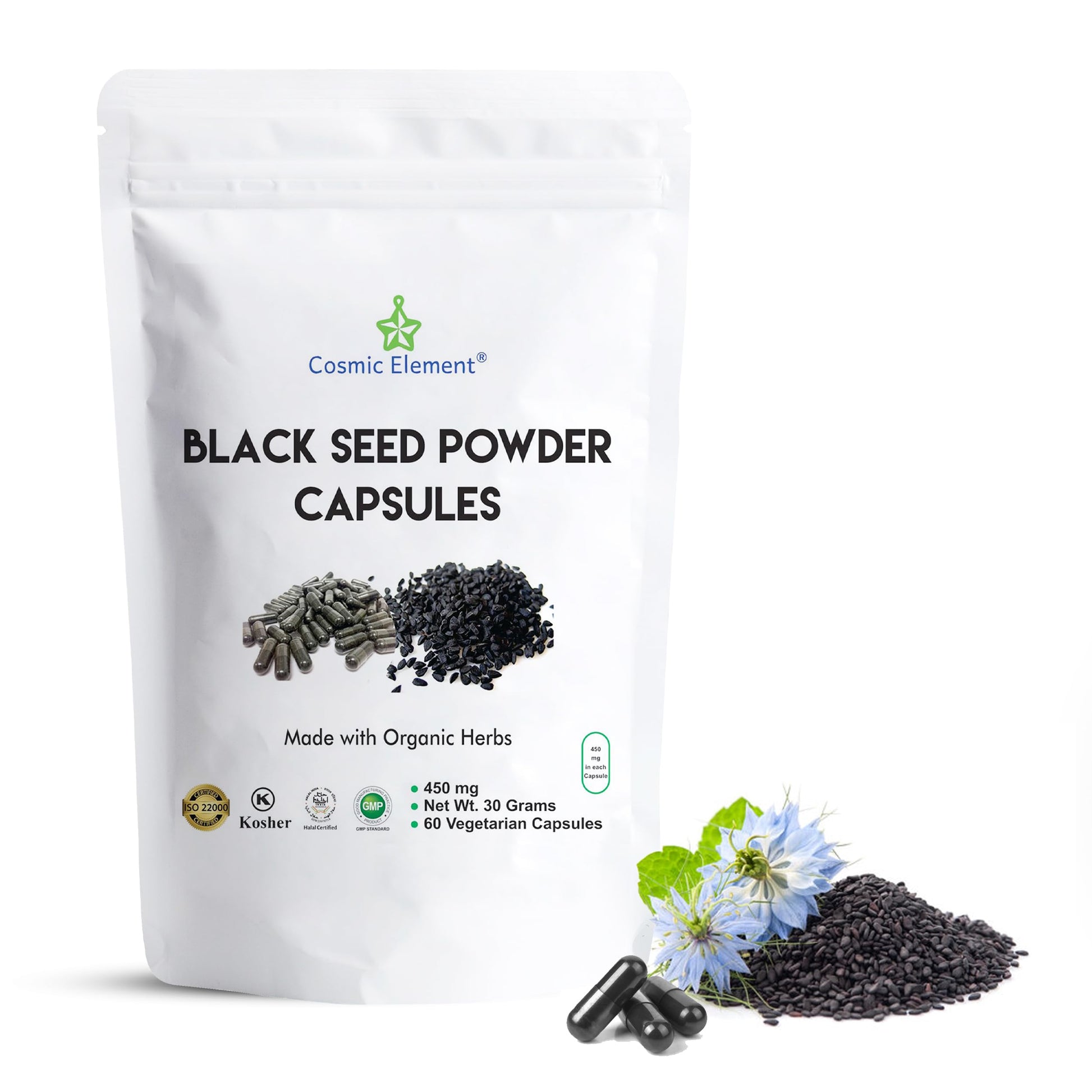 Cosmic Element Black Seed Powder, 60 Capsules