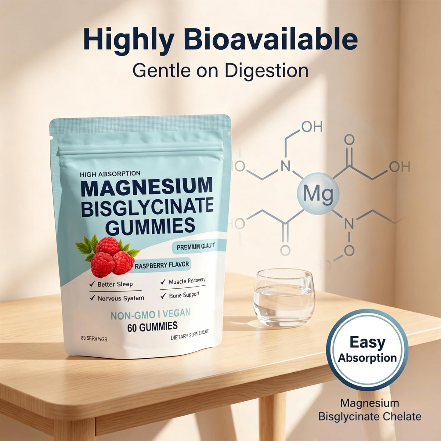 Generic Organic Magnesium Bisglycinate Gummies, 1 Count