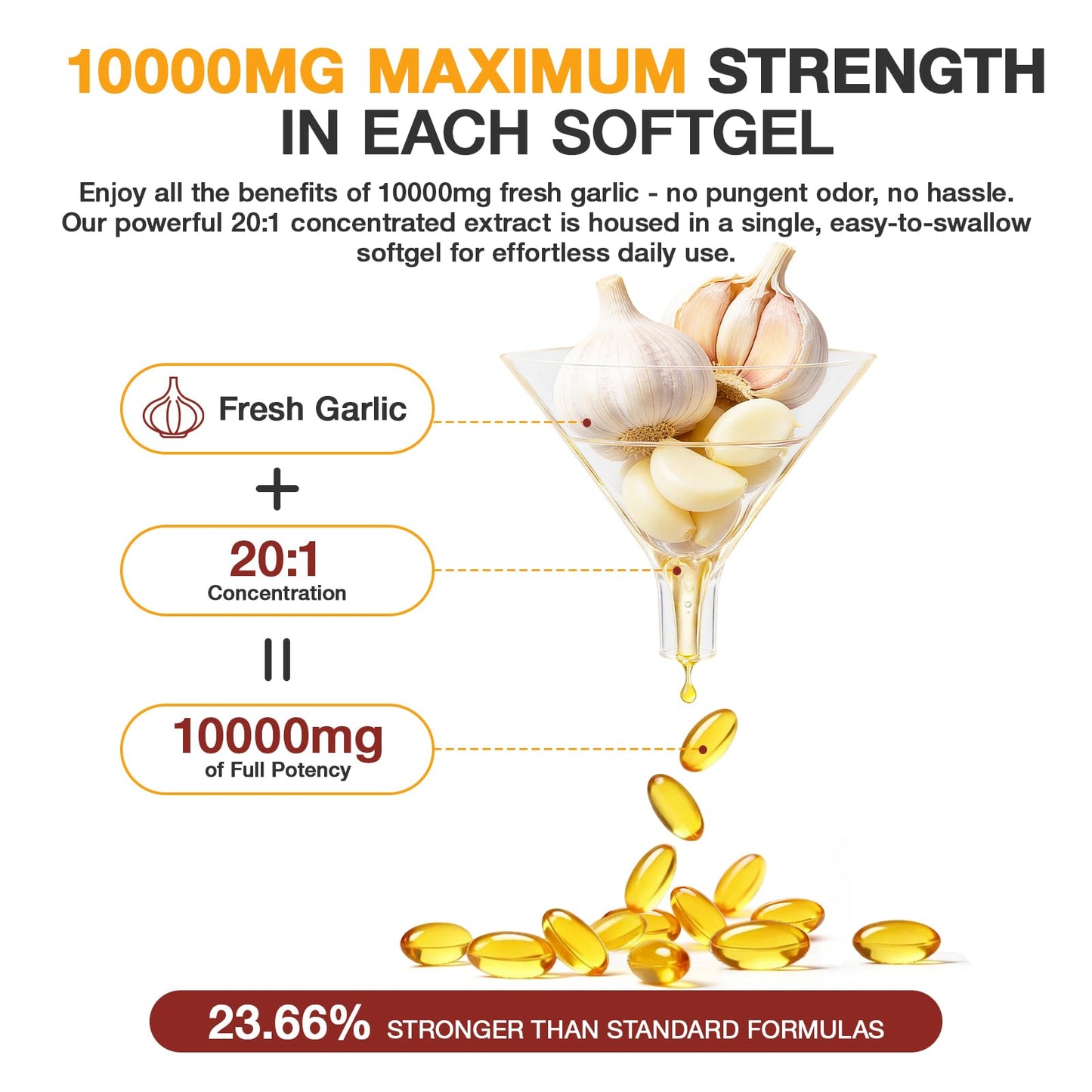 SUOOCH Odorless Aged Garlic Extract Softgels 300 Count