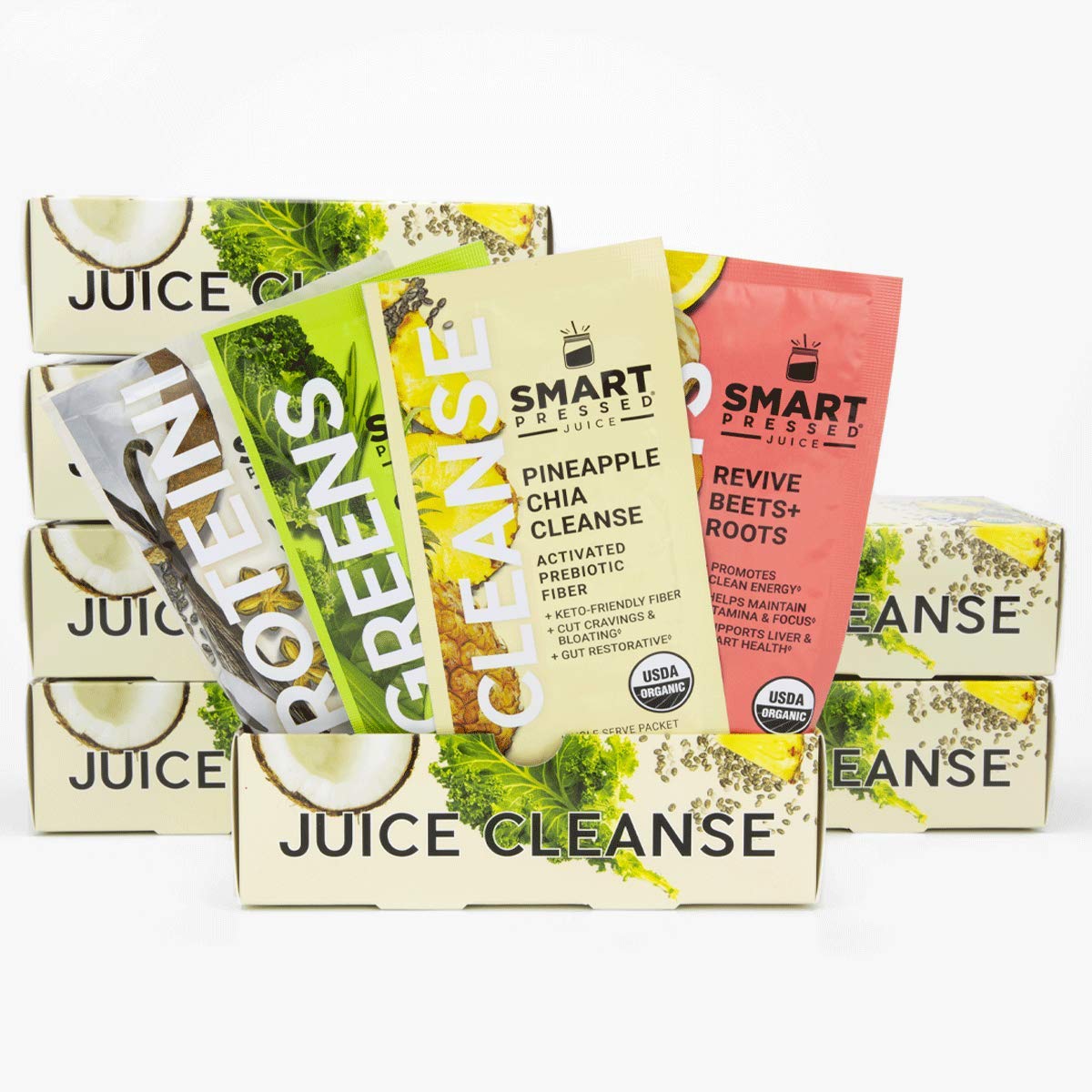 SMART Pressed Juice 7-Day Organic Juice Cleanse Powder 17.53 Ounces
