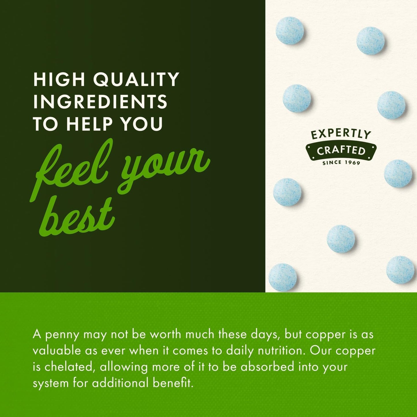 Swanson Copper Chelate Mineral Supplement Tablets 1200 Tablets