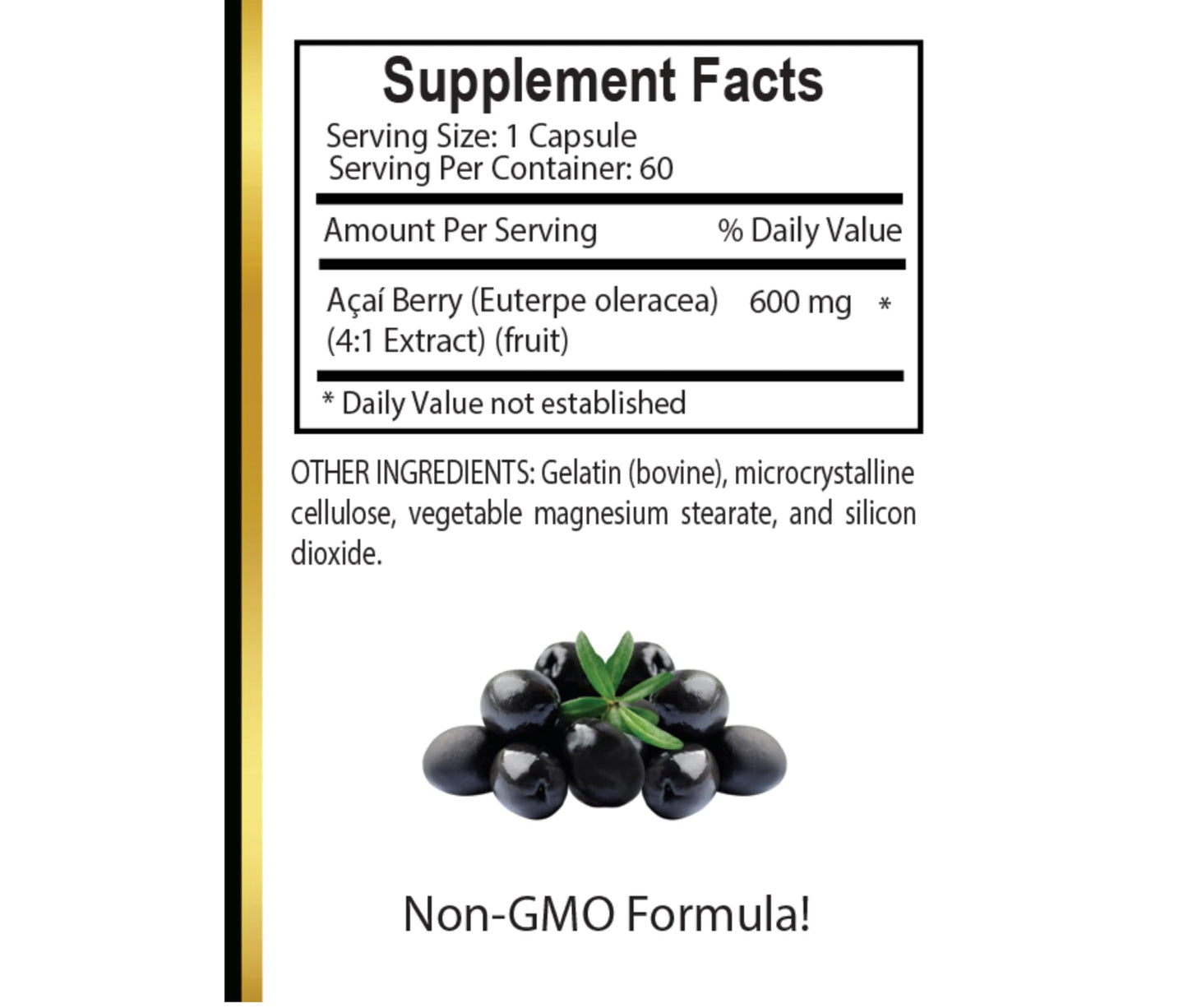 OLANTA TRADE SOLUTION Acai Berry Extract 60 Capsules