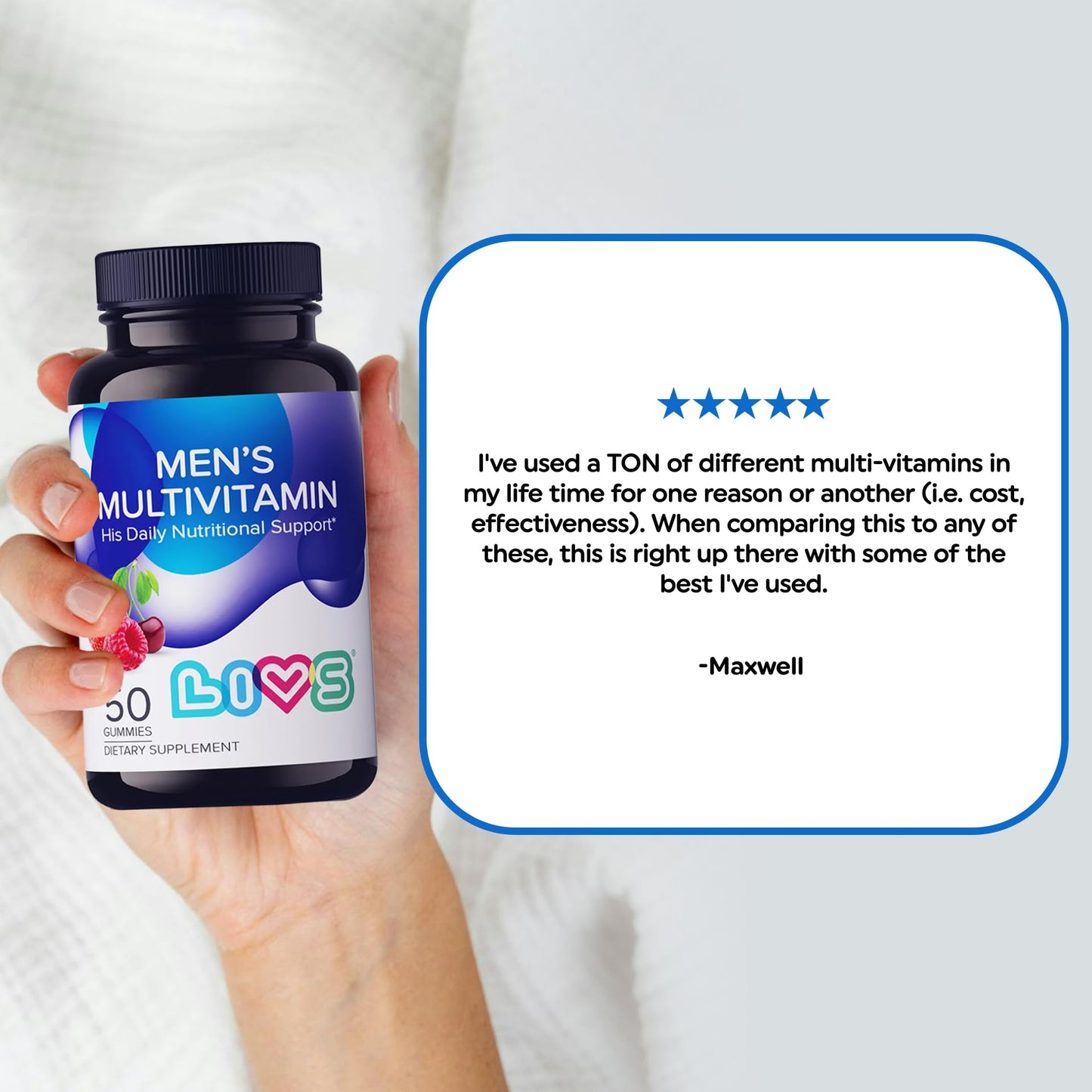 LIVS Men's Multivitamin Gummies, 50 Count