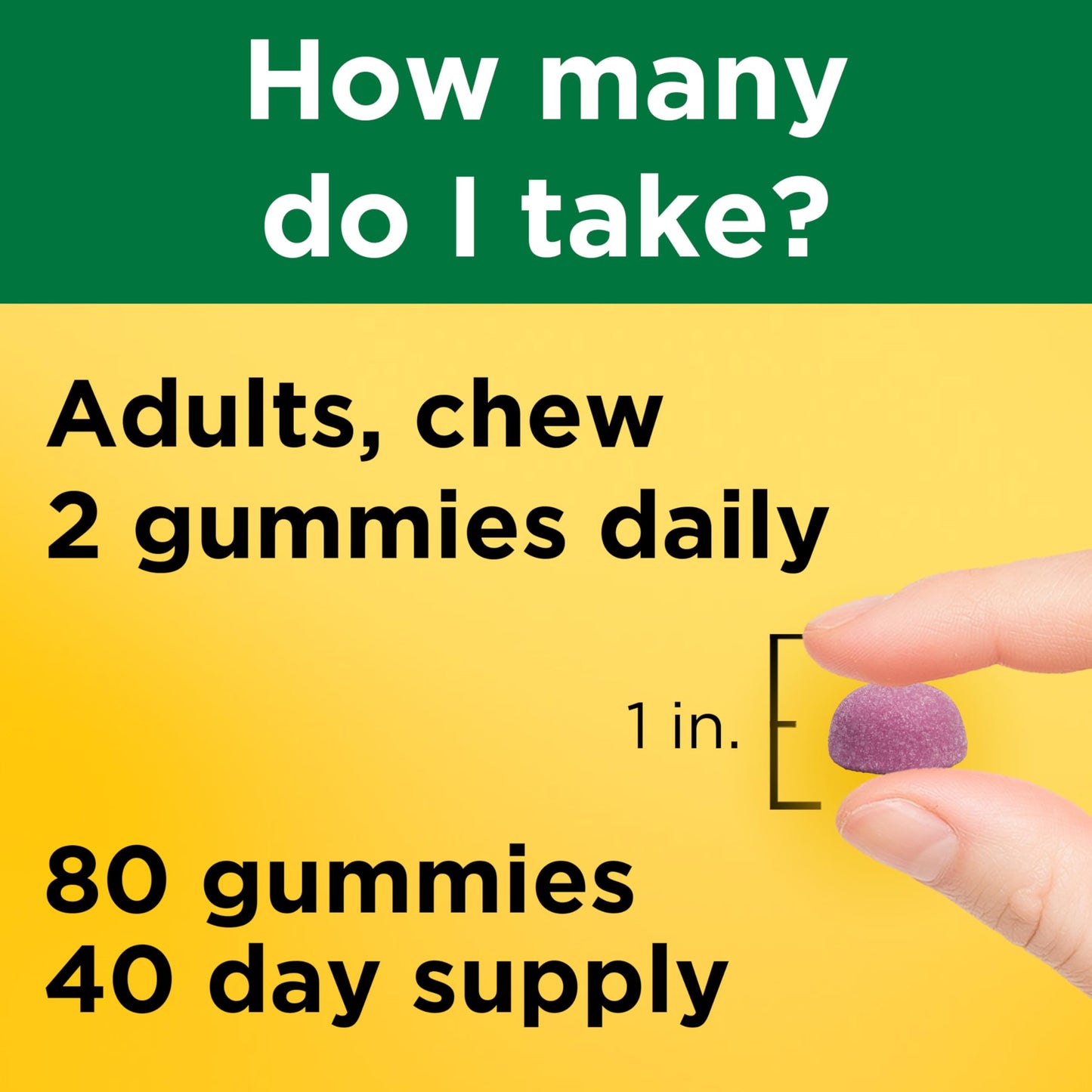 Nature Made Calcium Gummies 500 mg Per Serving with Vitamin D3, 80 Gummies