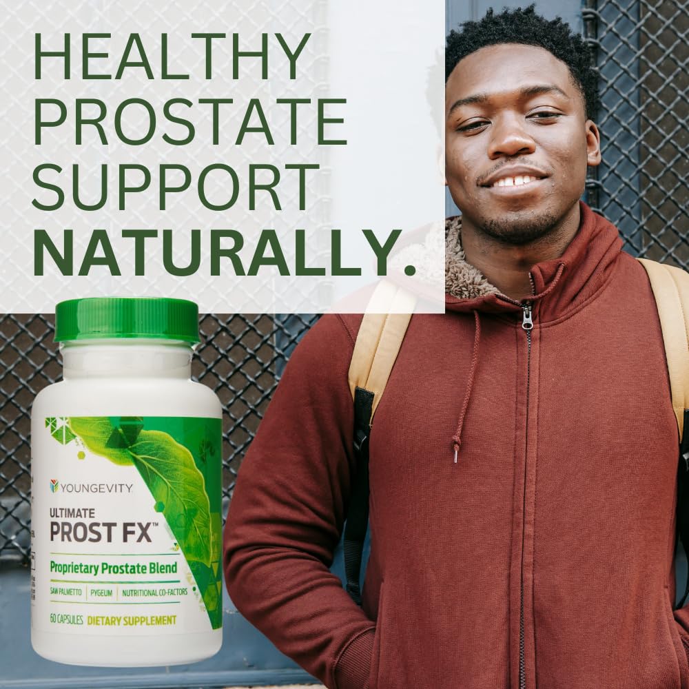 Youngevity Ultimate Prost Fx Saw Palmetto + 9 Herb Blend for Men's Prostate Health DHT Support Urinary and Prostate Supplement 60 Capsules