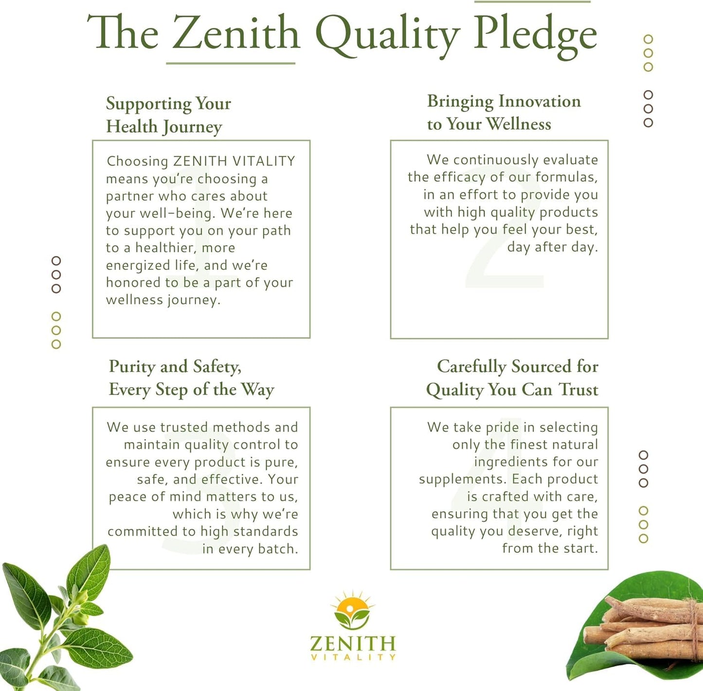 Zenith Vitality Ashwagandha 1300mg Capsules, 60 Count