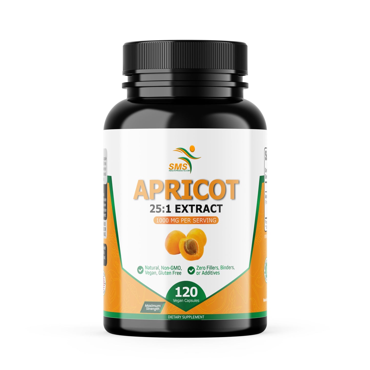 SMSHEALTHPRODUCTS.com Apricot 25:1 Herbal Extract, 120 Capsules