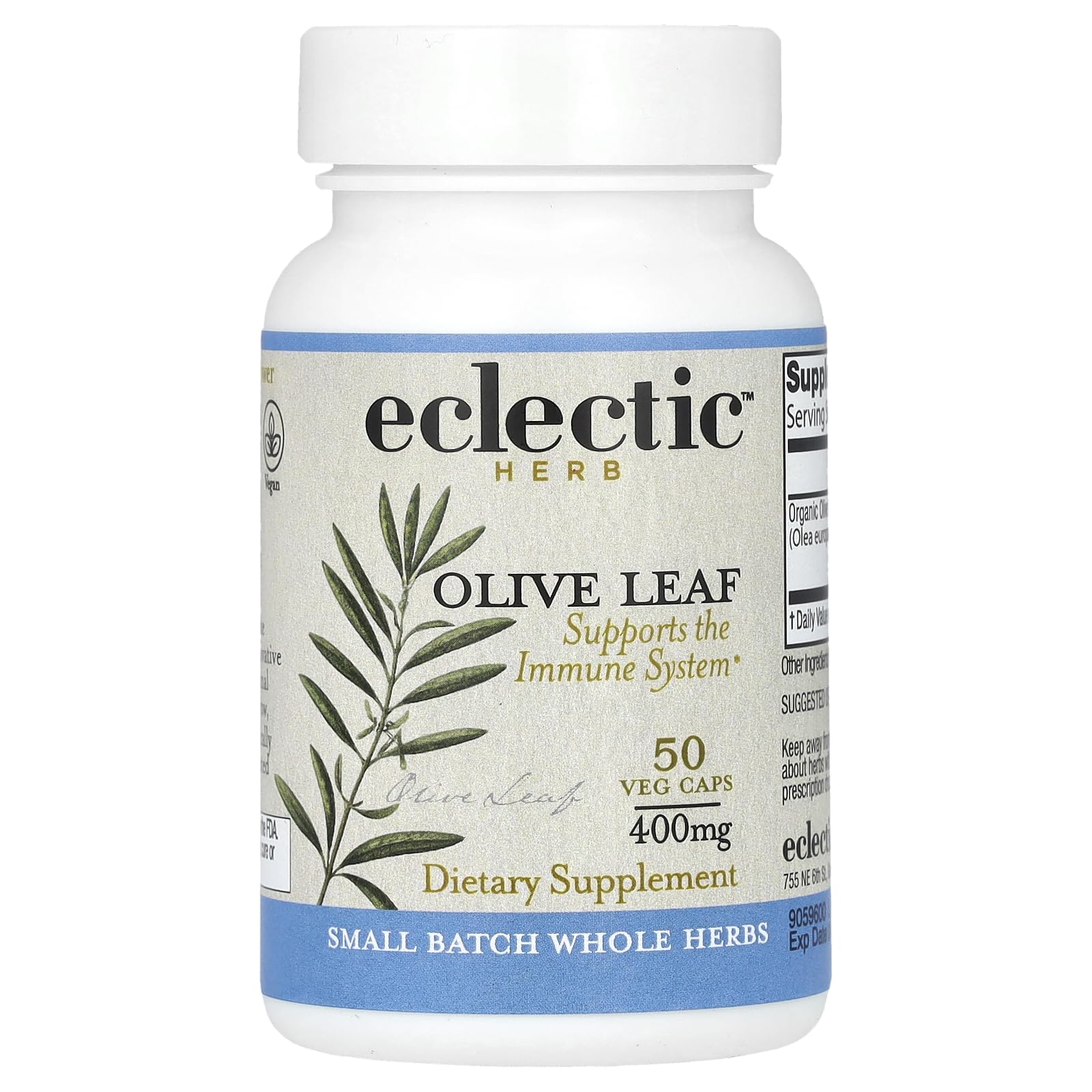 Eclectic Institute Olive Leaf Capsule 50 Count
