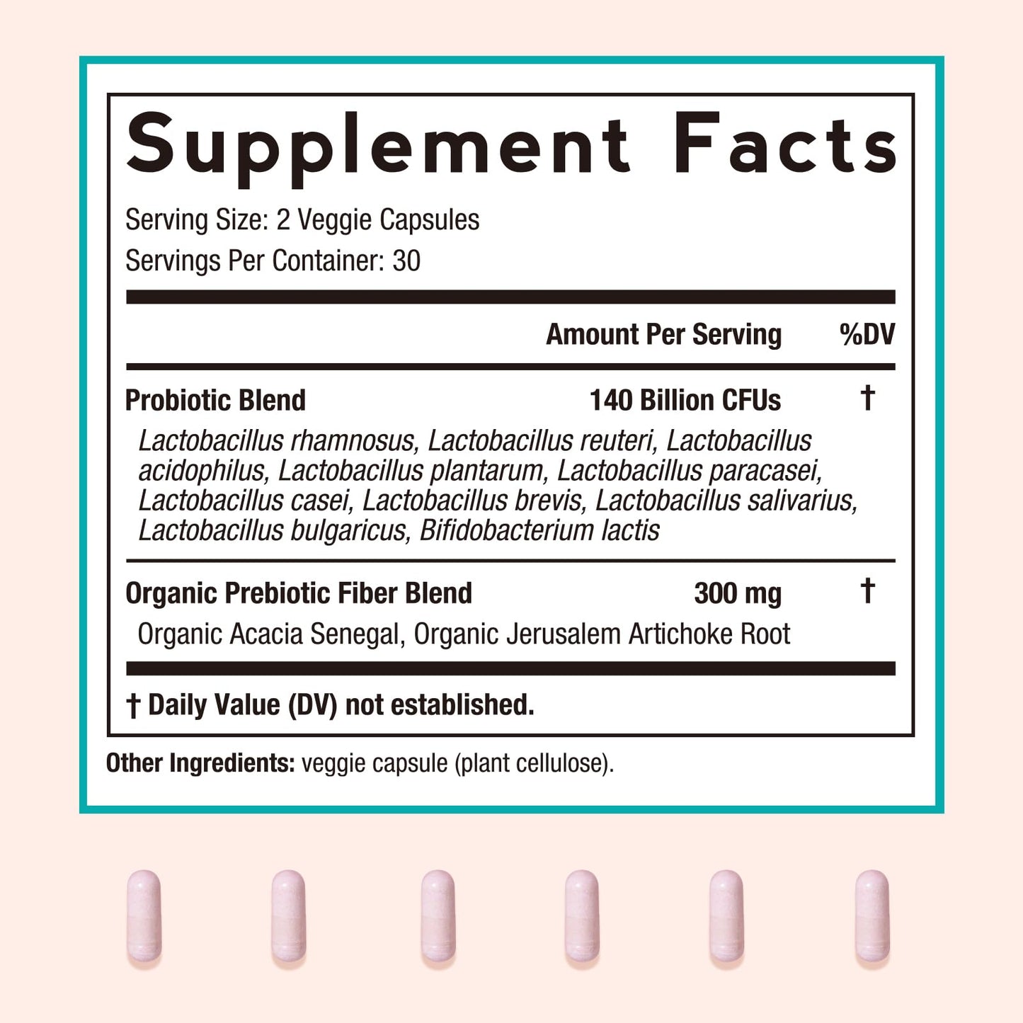 Doctor's Recipes Probiotics for Women with Organic Prebiotics and Probiotics, 140 Billion CFU, 10 Strains, Digestive and Vaginal Health, 60 Capsules