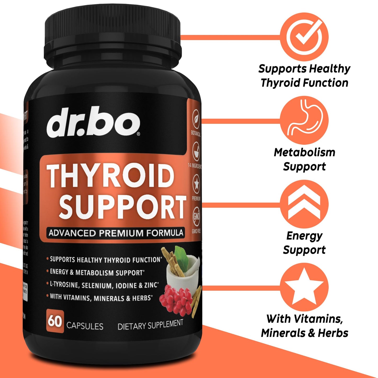 DR. BO Thyroid Support Capsule, 60 Capsules