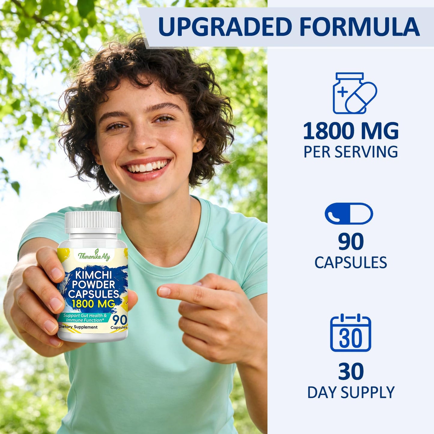 Theronika Aly Kimchi Probiotic Capsules, 90 Capsules
