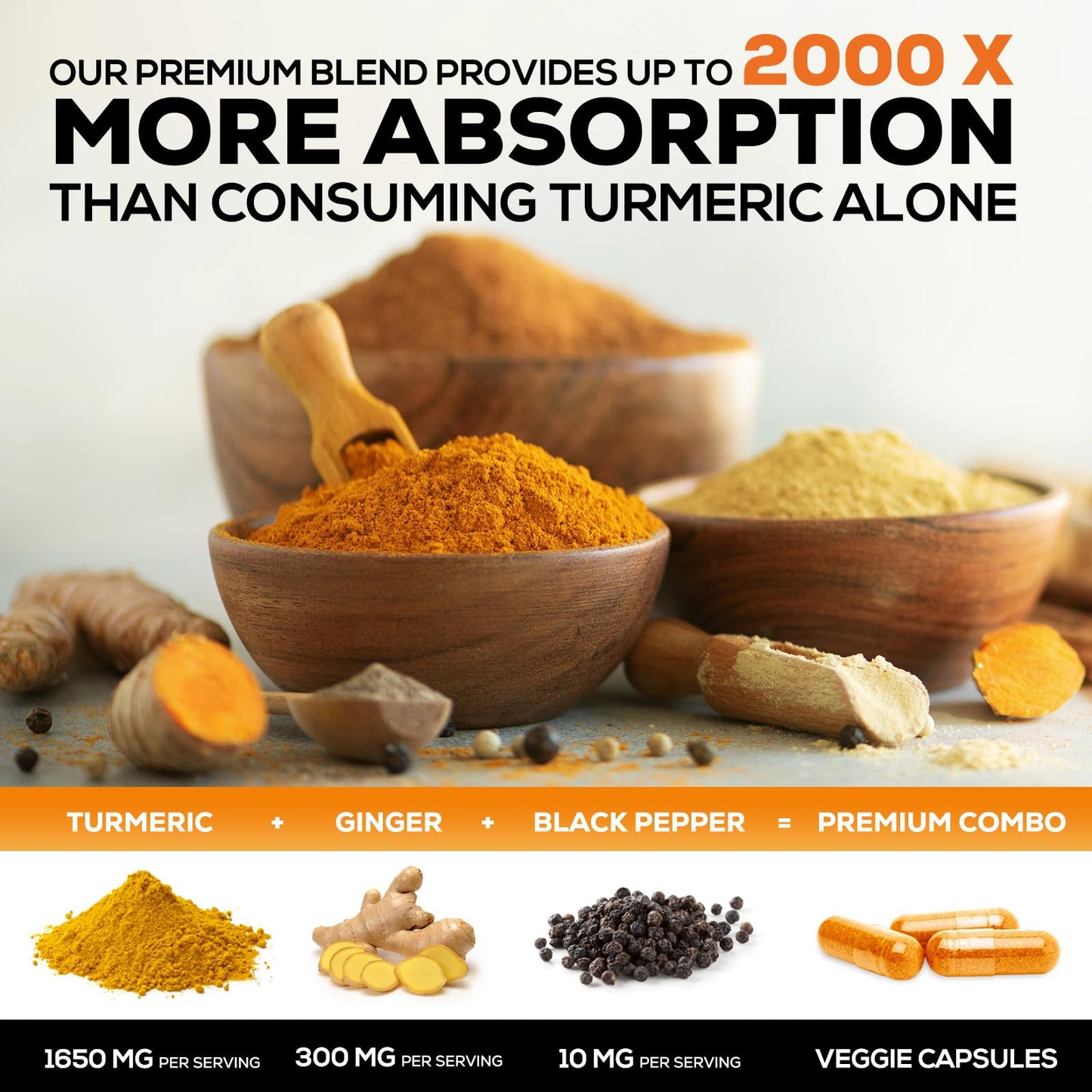 Nature's Nutrition Turmeric Curcumin Supplement Capsule 120