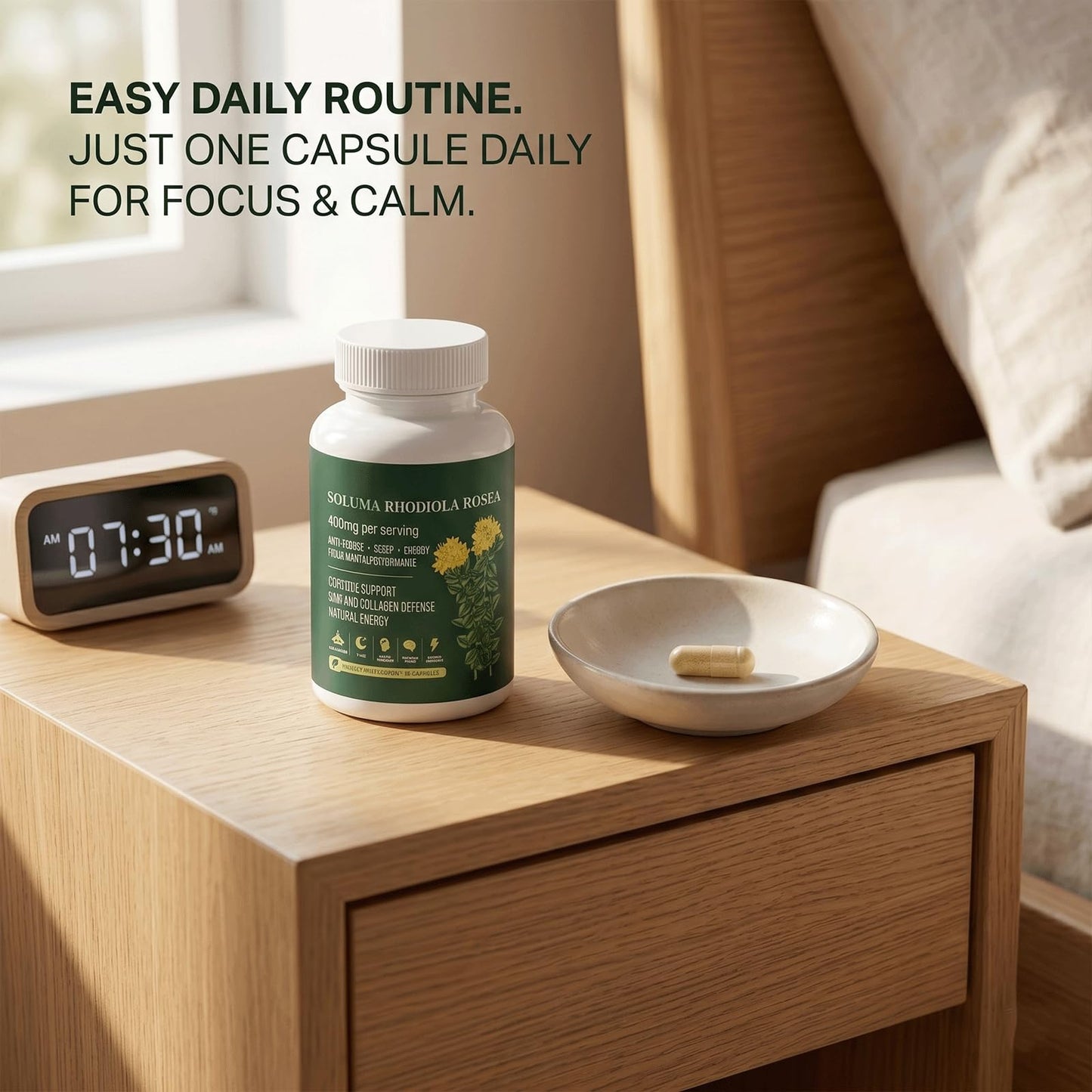 Soluma Rhodiola Rosea Rhodiola Rosea Supplement Capsule 60 Count