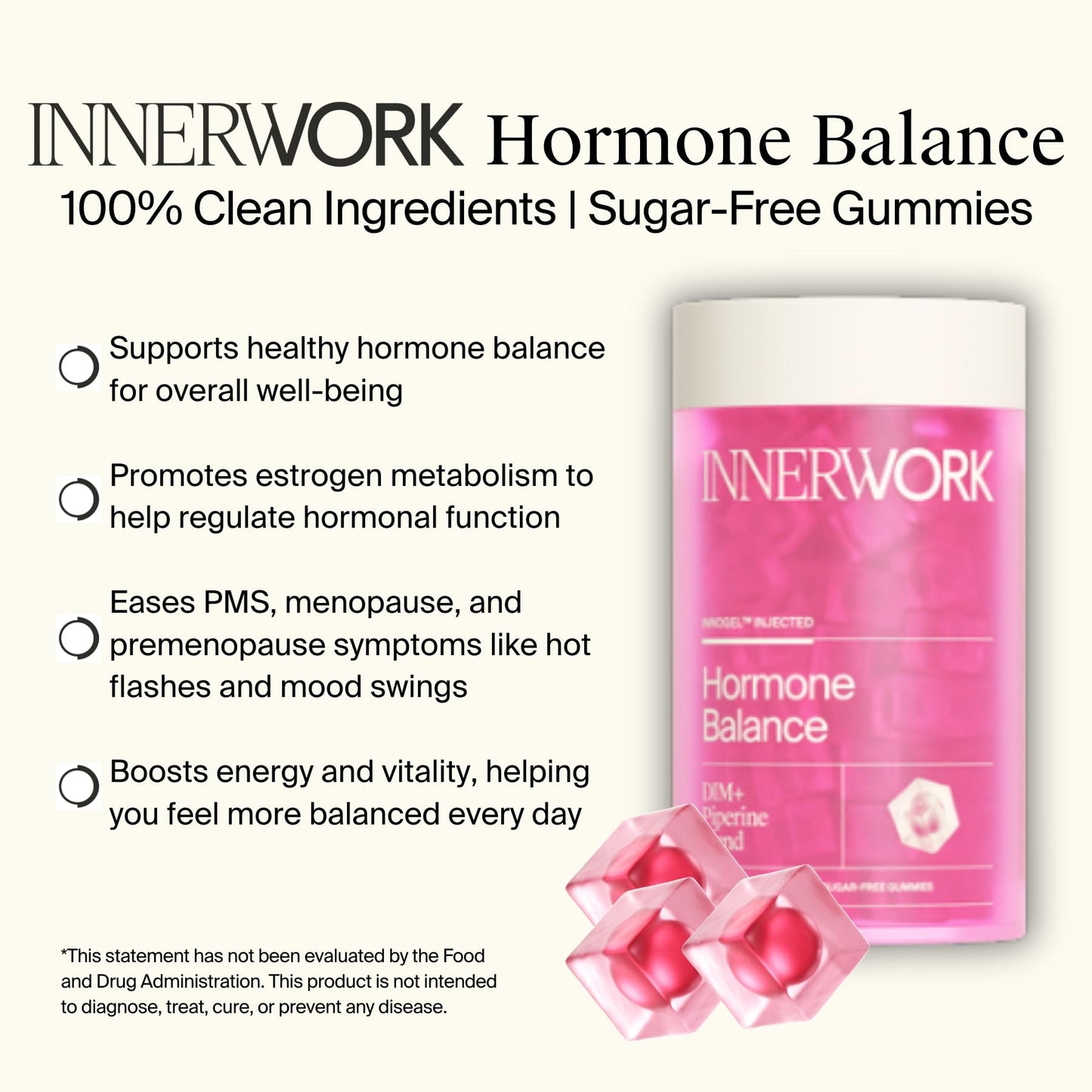 Innerwork Menopause Gummies for Women Gummy 120 Count