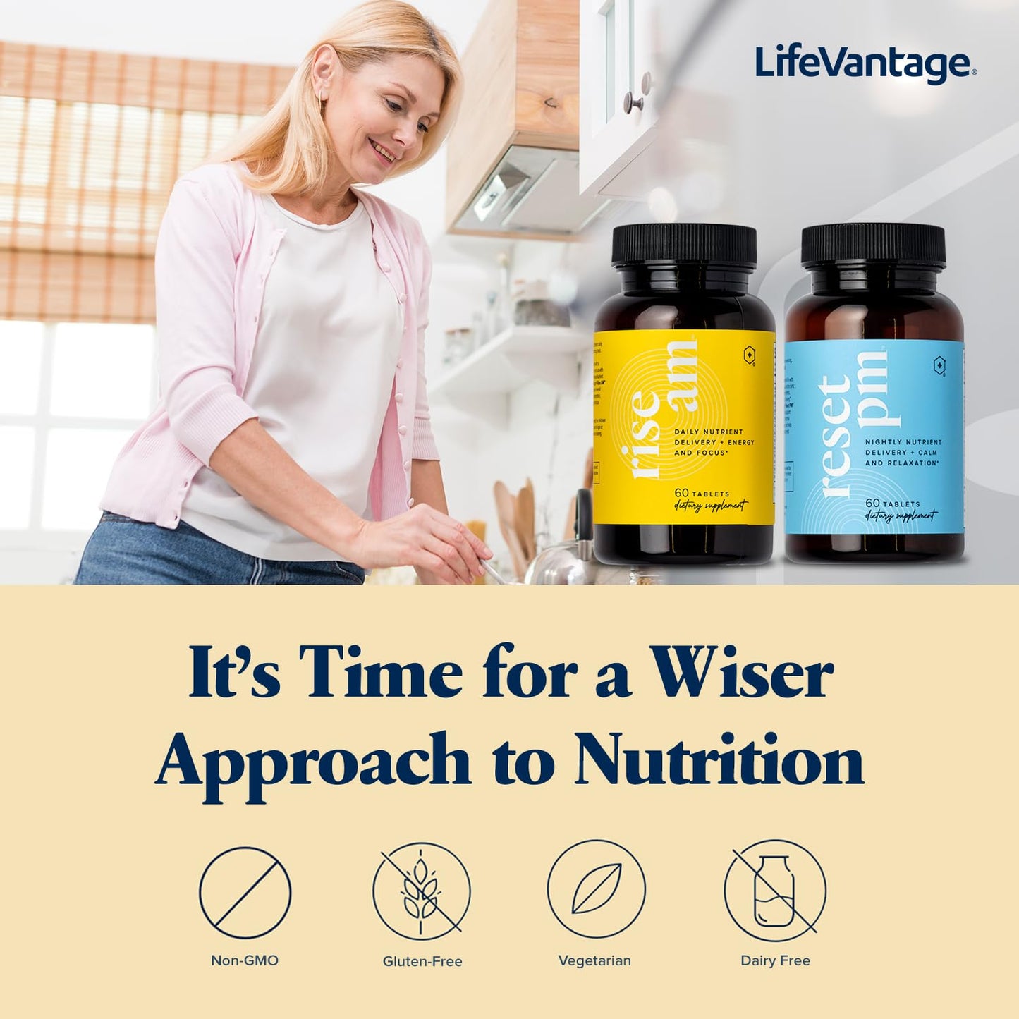 LifeVantage Rise AM & Reset PM System, 60 Tablets