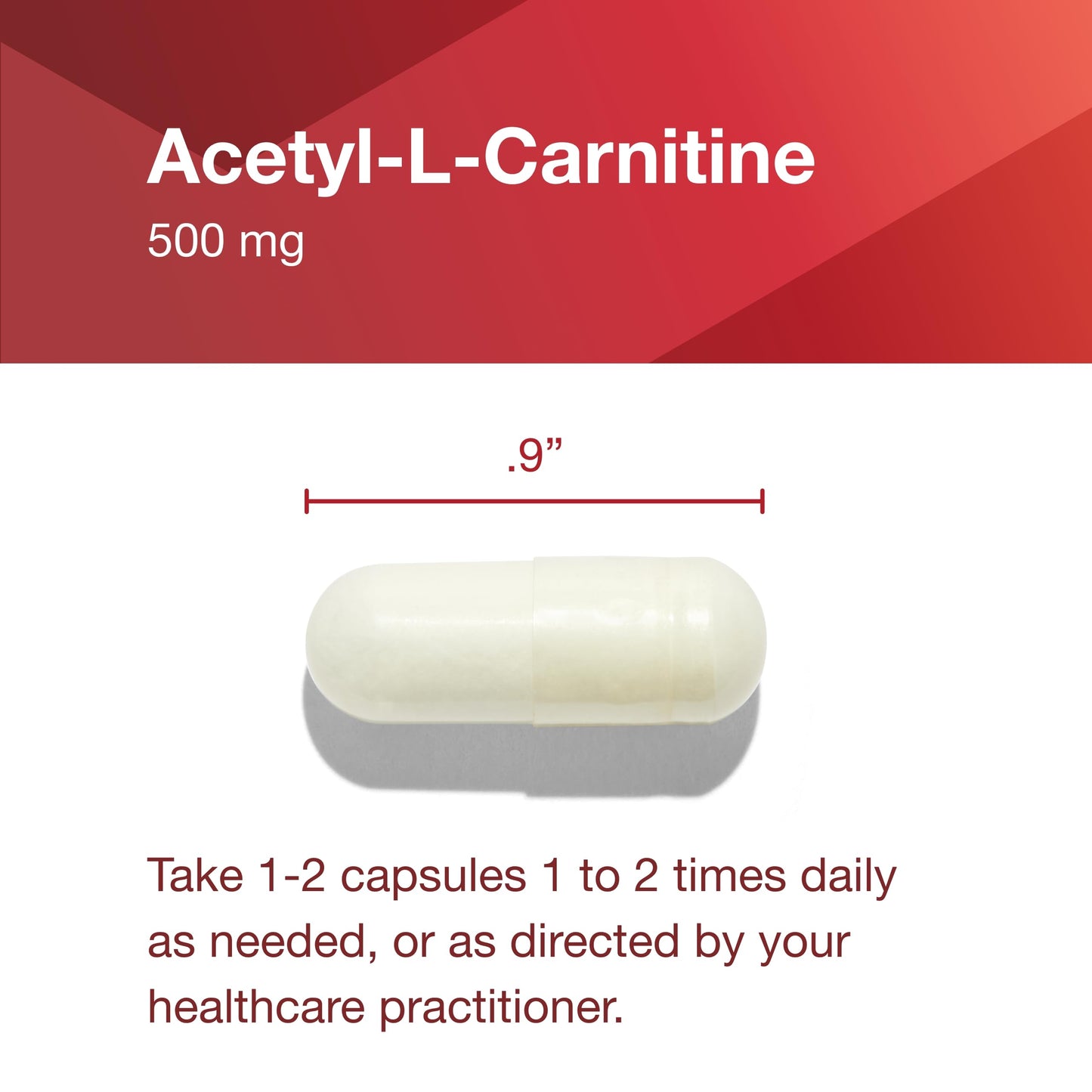 Protocol for Life Balance Acetyl-L-Carnitine 500mg Capsules, 100 Count