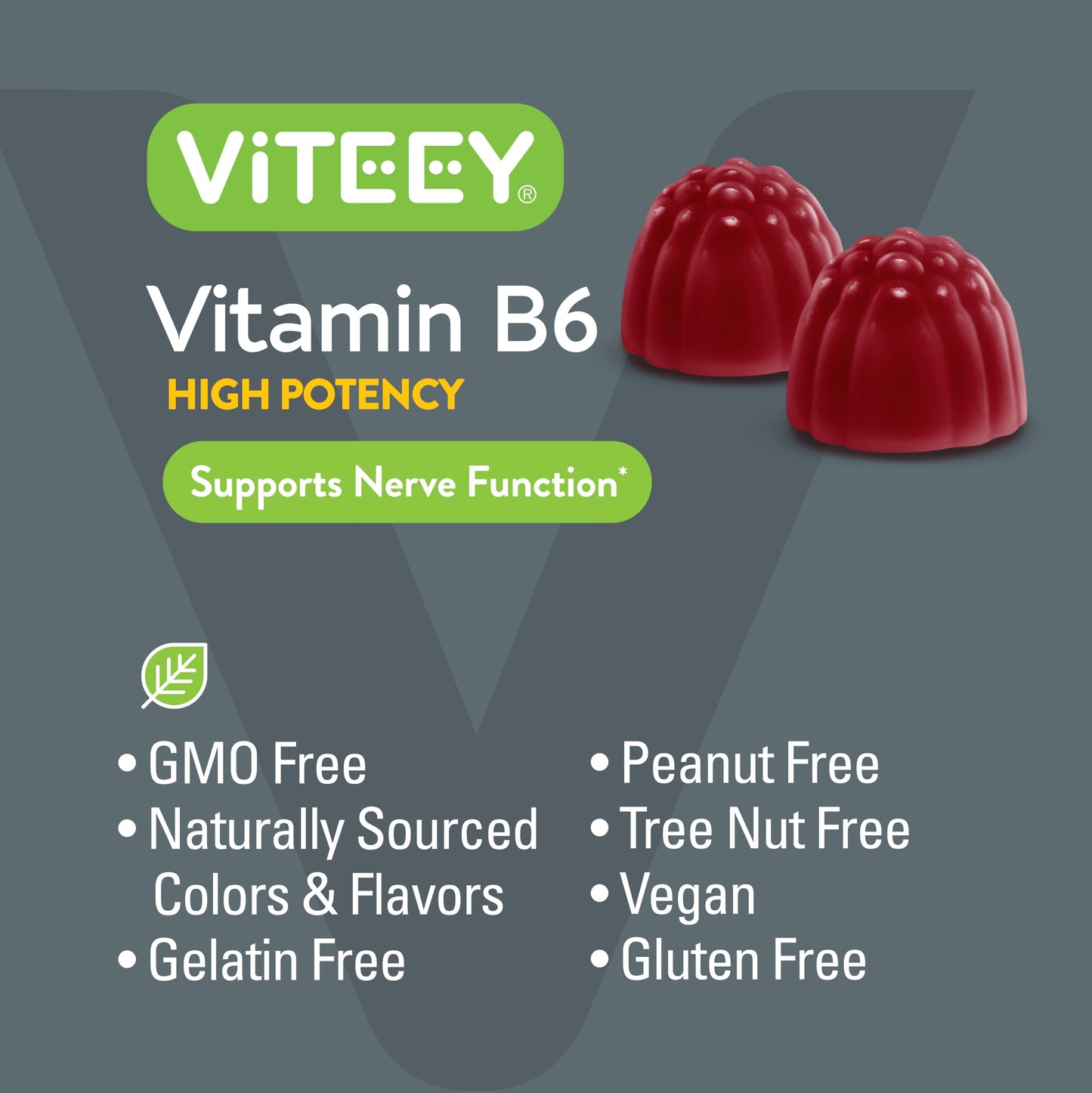 Viteey Vitamin B6 Gummies 60 Count