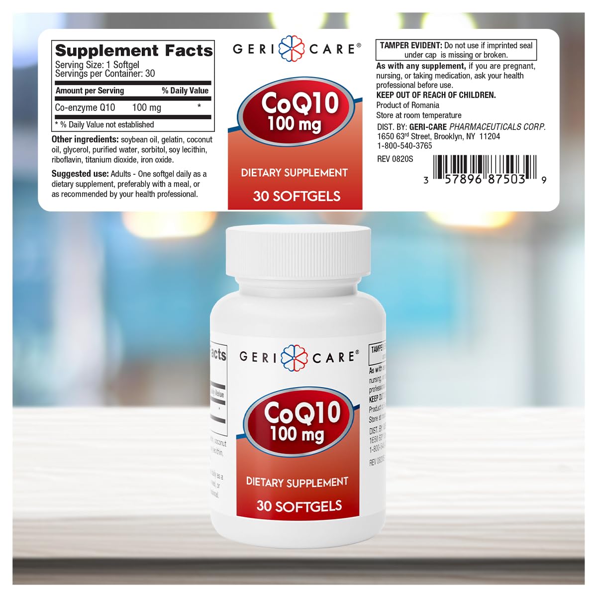 GeriCare CoQ10 100mg Softgel 30 Count