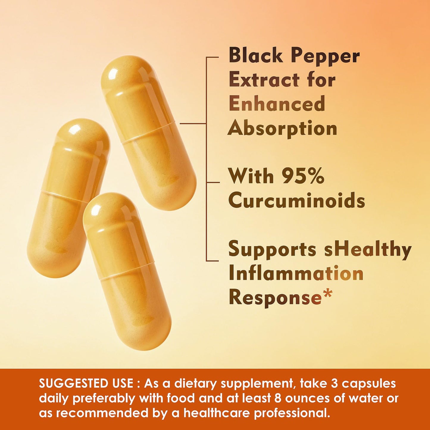 EVHH Turmeric Curcumin Capsules 1350mg, 90 Capsules