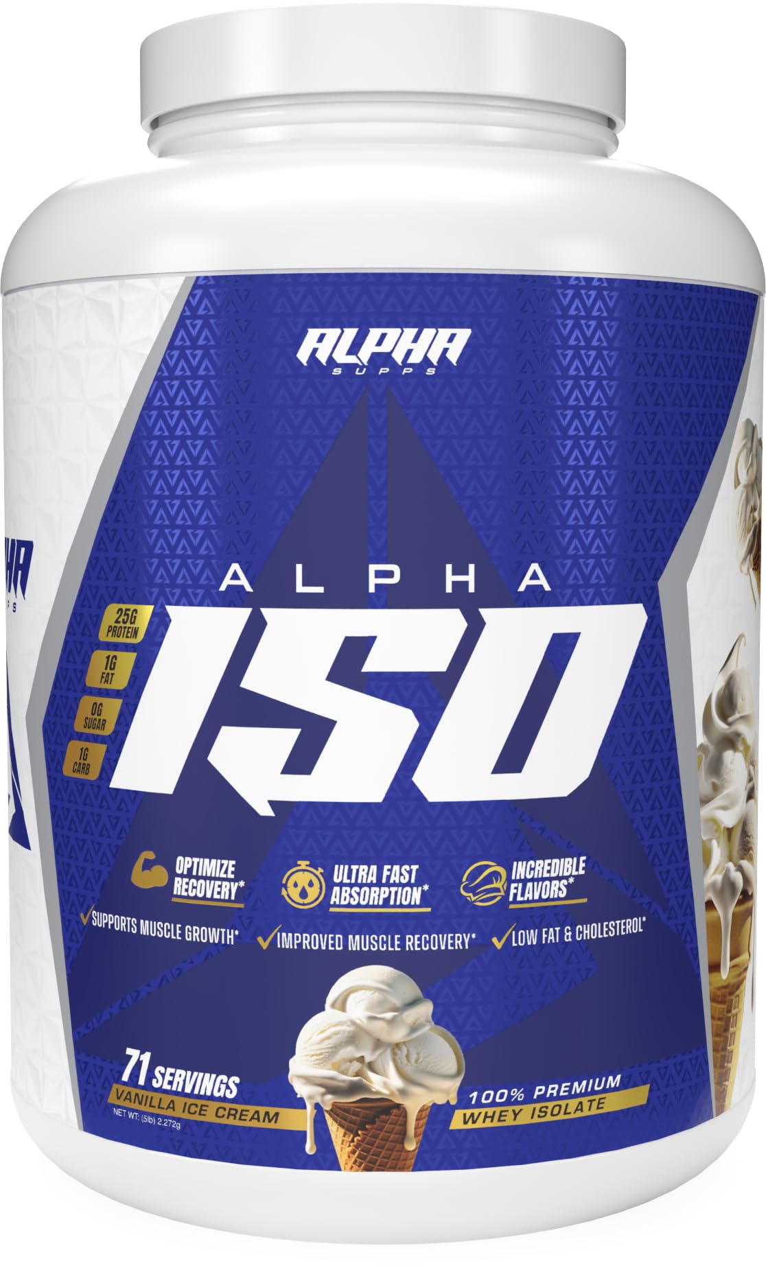Alpha Supps ISO Low Carb 100% Whey Protein Isolate Powder, 80 Servings
