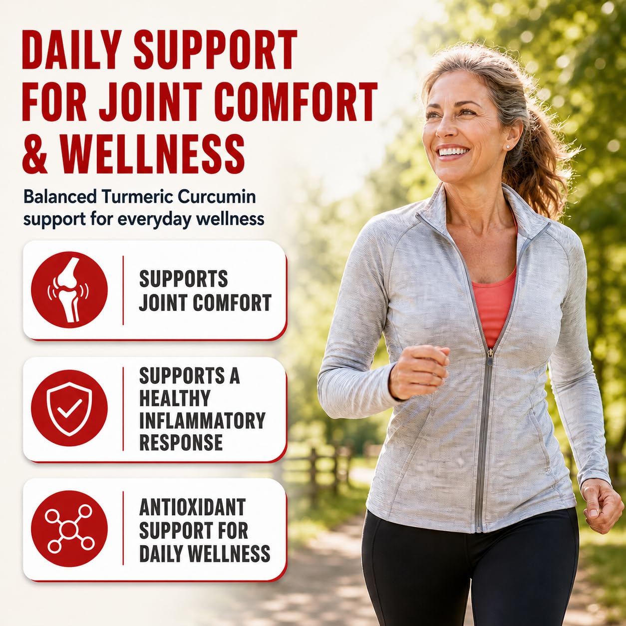 Balance ONE Turmeric Extract 1000mg Capsule, 90 Count with 95% Curcuminoids, Black Pepper Piperine & Ginger for Joint Comfort & Antioxidant Support