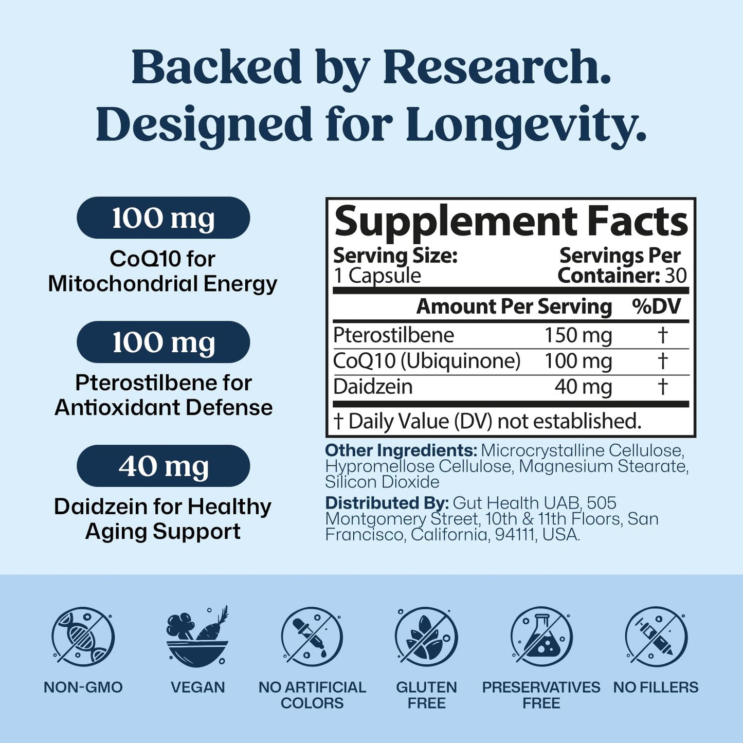 ColonBroom Ubiquinol CoQ10 100mg Longevity Power 30 Capsules
