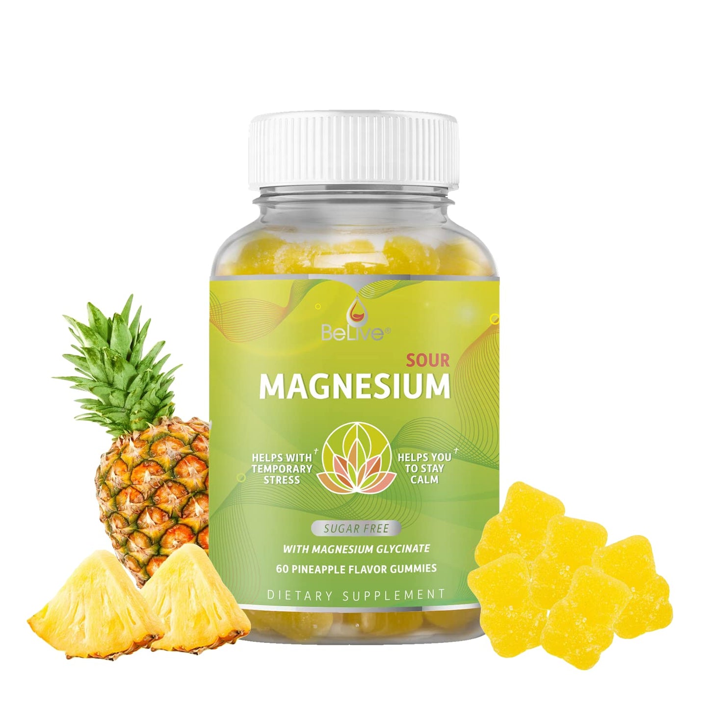 BeLive Magnesium Glycinate Gummies 200 mg, 60 Count