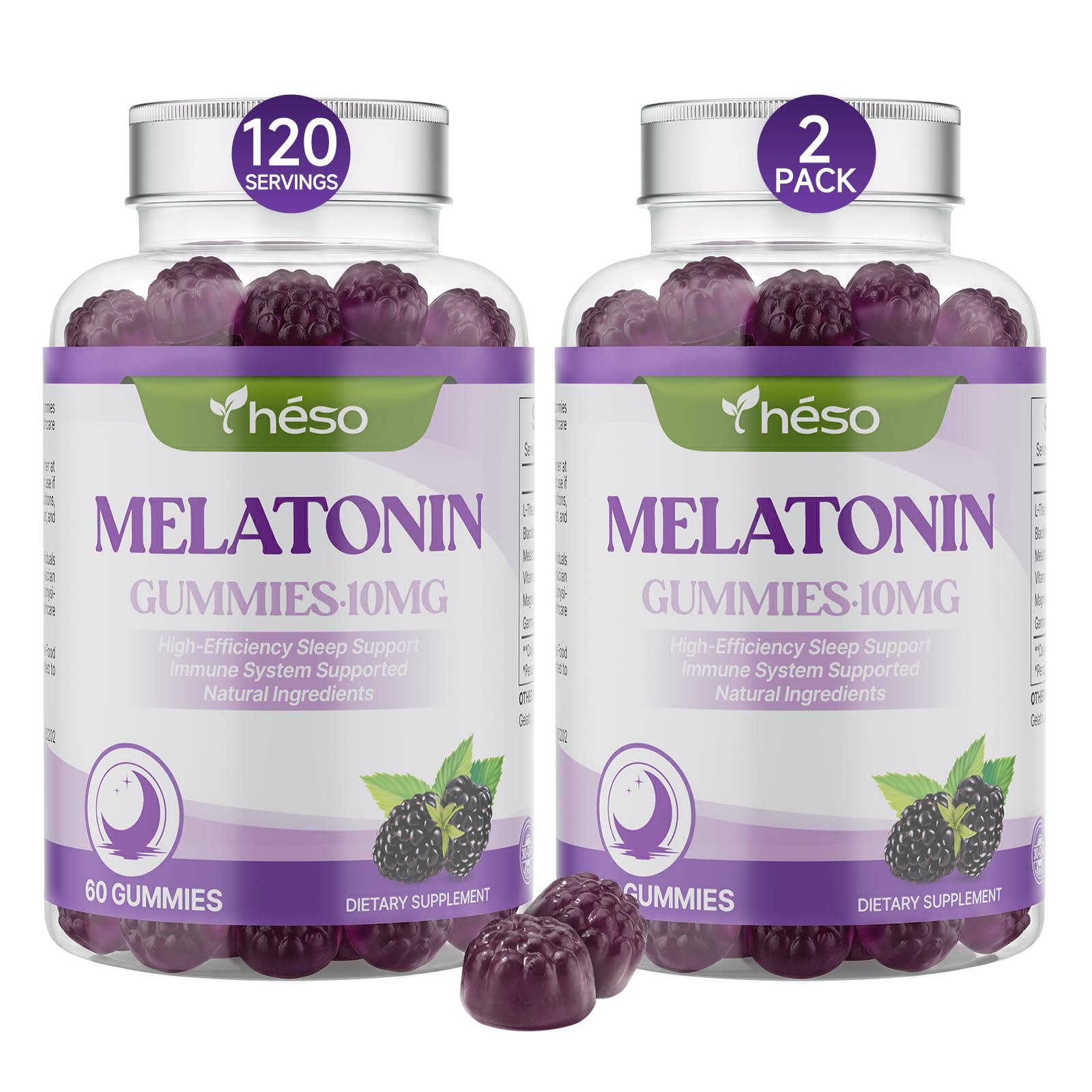 Yheso Sugar-Free Melatonin Gummies 10mg for Adults, Gummy, 120 Count