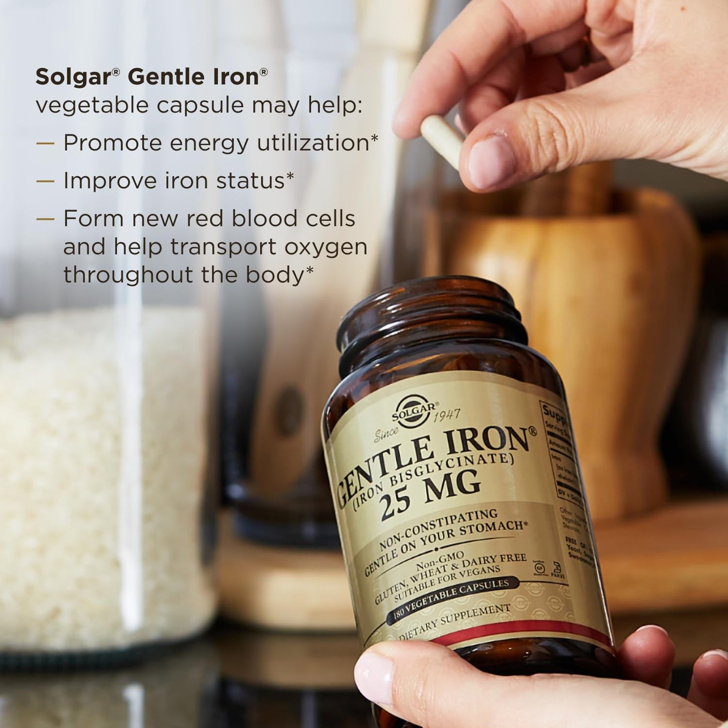 Solgar Gentle Iron Capsules 180 Count