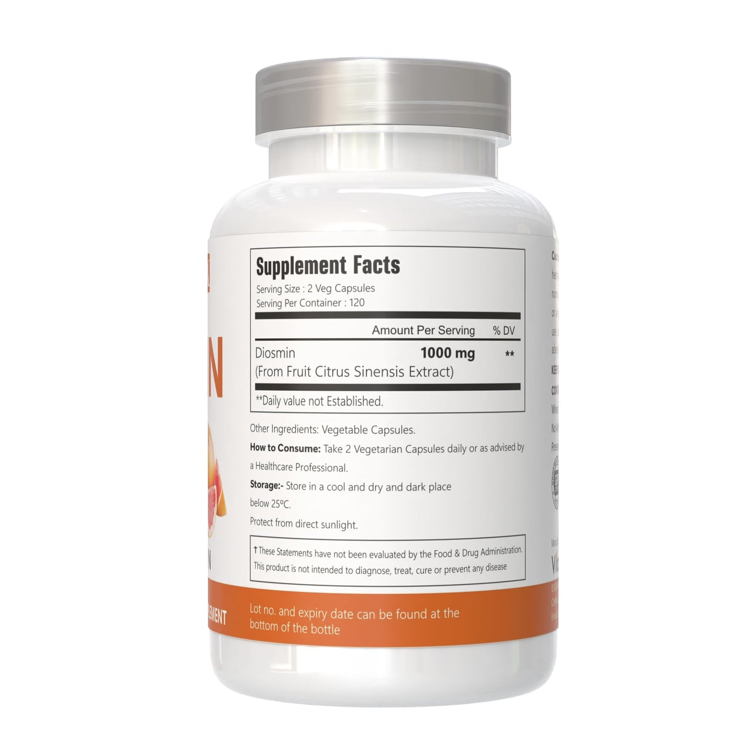 VitaCosmoX Diosmin Capsules 240 Count