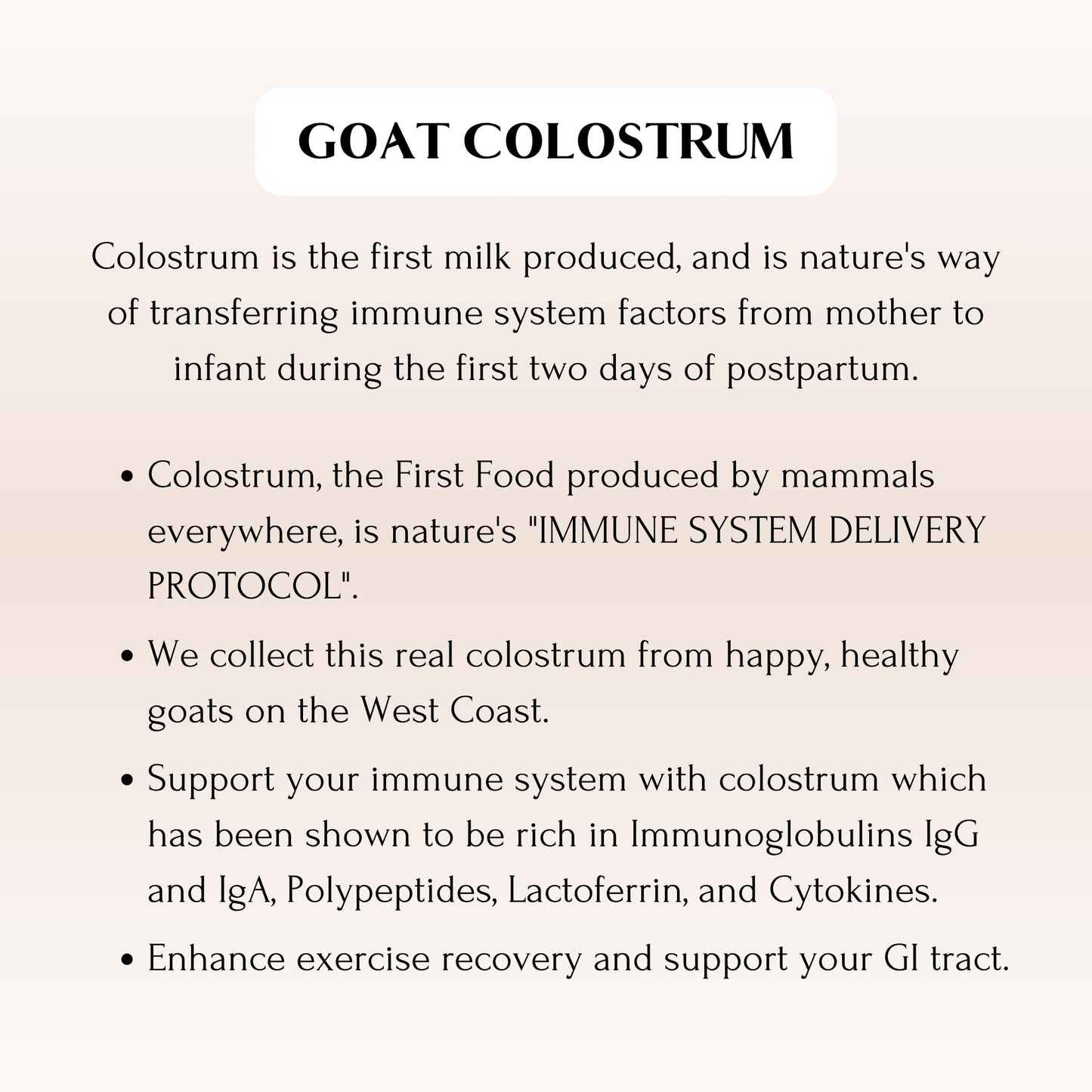 Mt. Capra Goat Colostrum Powder 6 Ounces