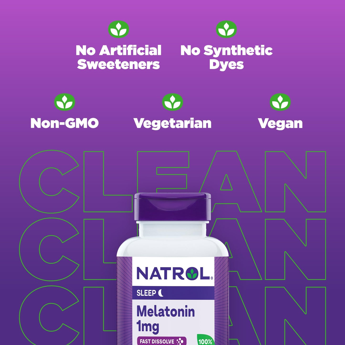 Natrol Fast Dissolve Melatonin 1 mg, Supplements for Restful Sleep, Sleep Support for Adults, 200 Strawberry-Flavored Melatonin Tablets, Up to a 200 Day Supply
