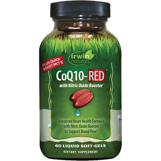 Irwin Naturals CoQ10-RED with Nitric Oxide Booster & MCTs Softgels, 60 Count