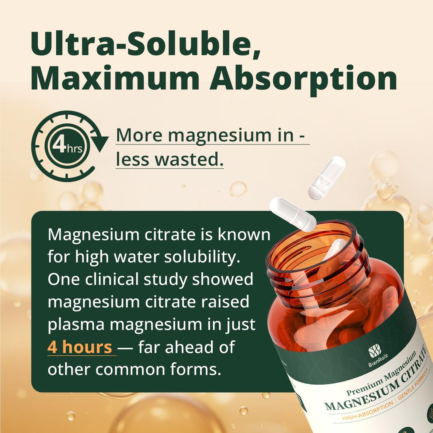 BienRaíz Magnesium Citrate Capsules 120