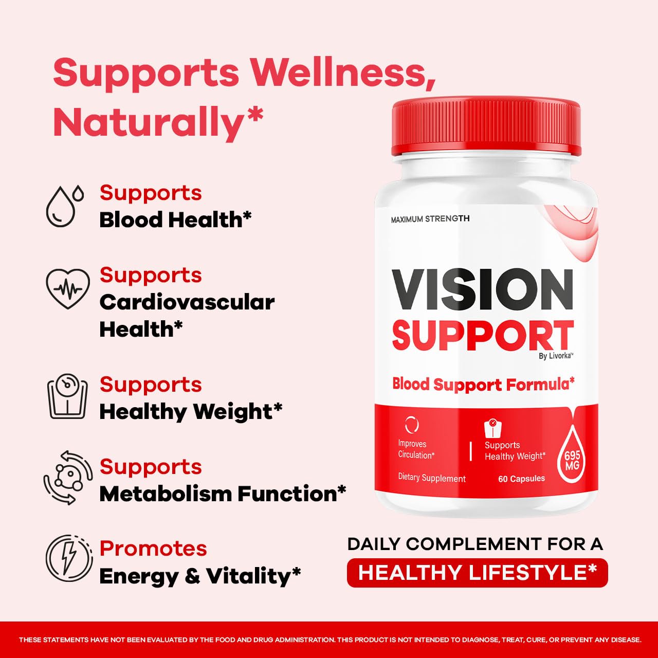 LIVORKA Vision Support Capsules, 60 Count