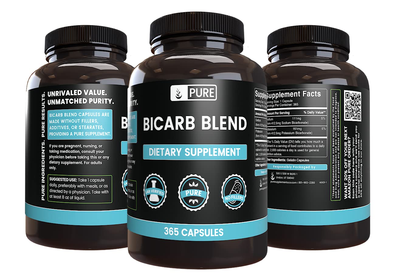 Pure Original Ingredients Bicarb Blend Capsules, 365 Count