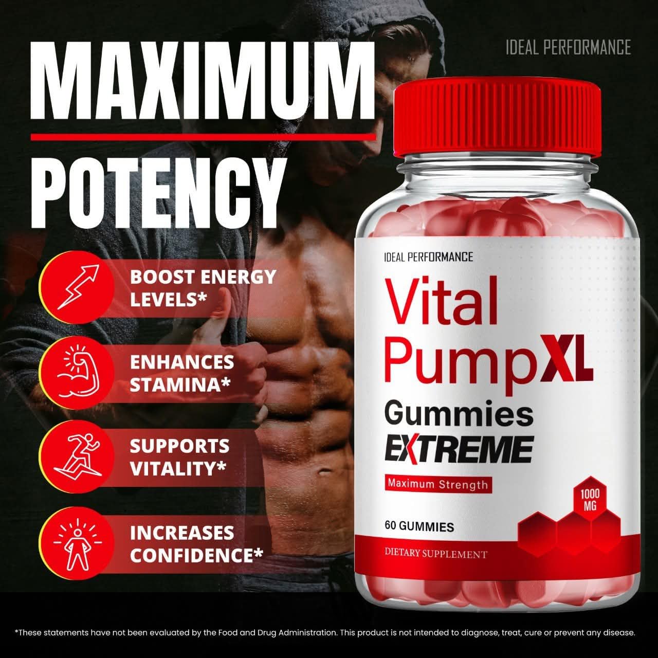 IDEAL PERFORMANCE Vital PumpXL Gummies 120 Count