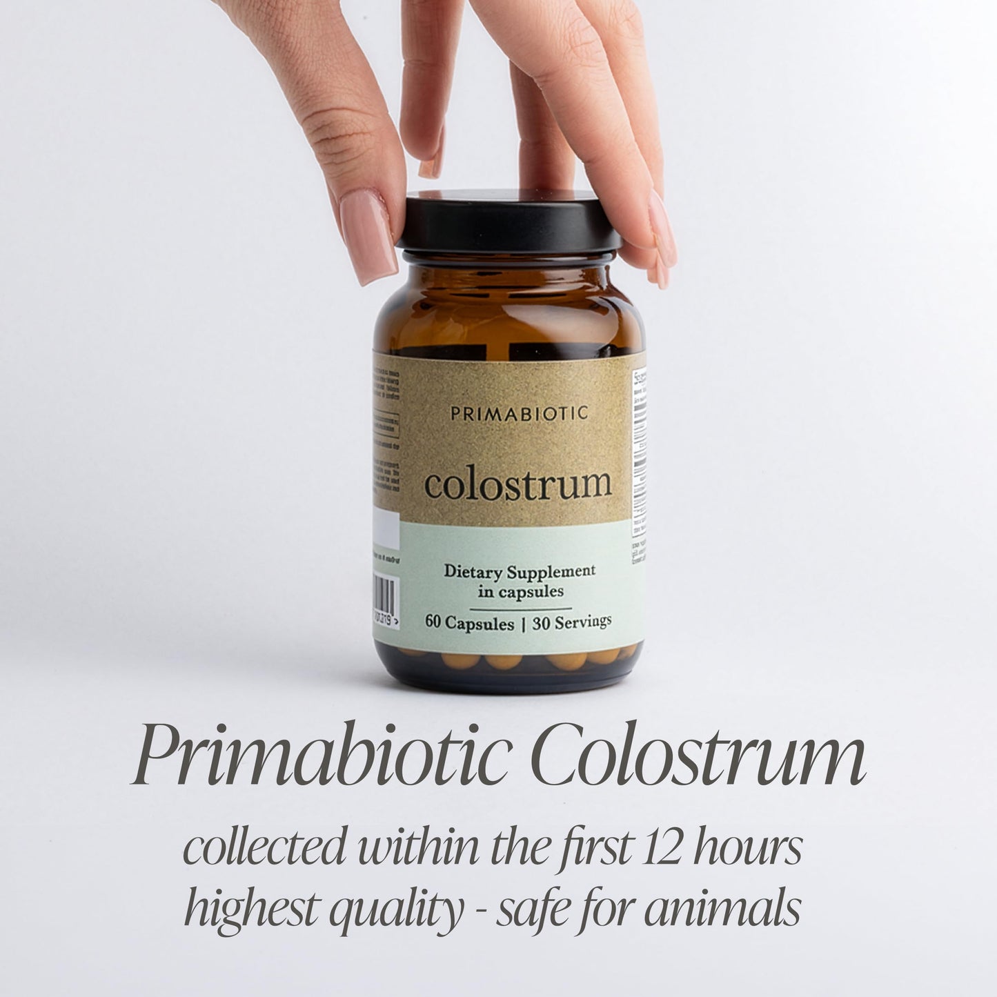 PRIMABIOTIC Bovine Colostrum Supplement Capsules, 60 Count