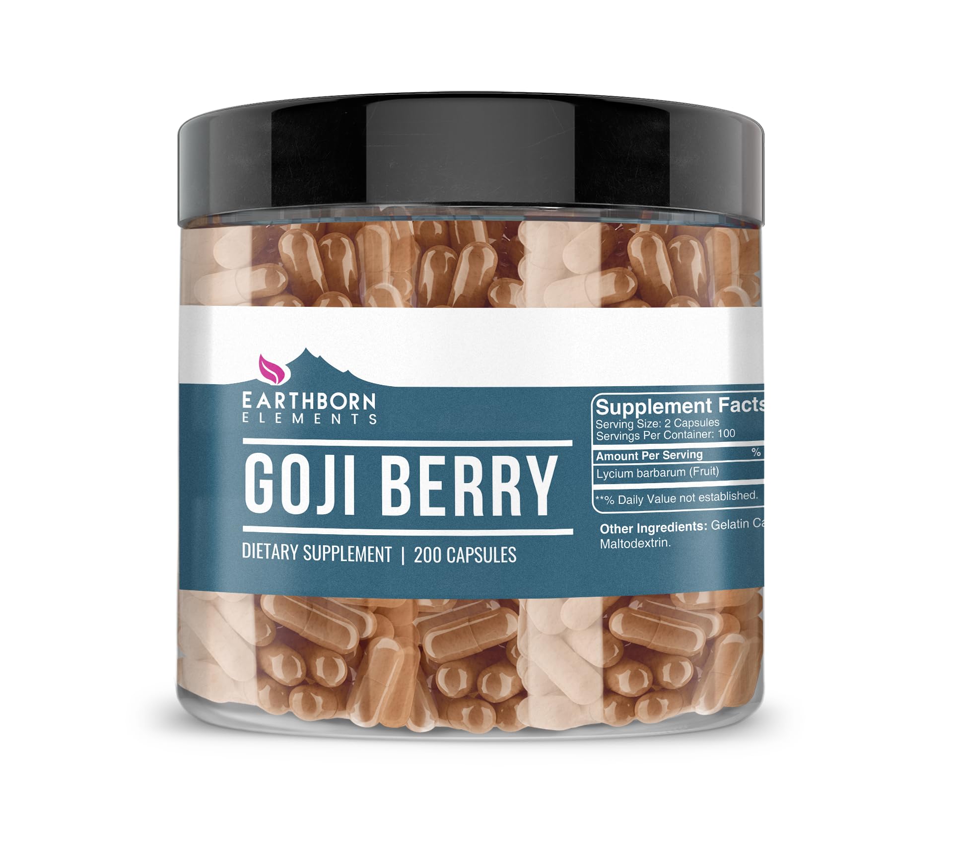 Earthborn Elements Goji Berry Capsules 200 Count