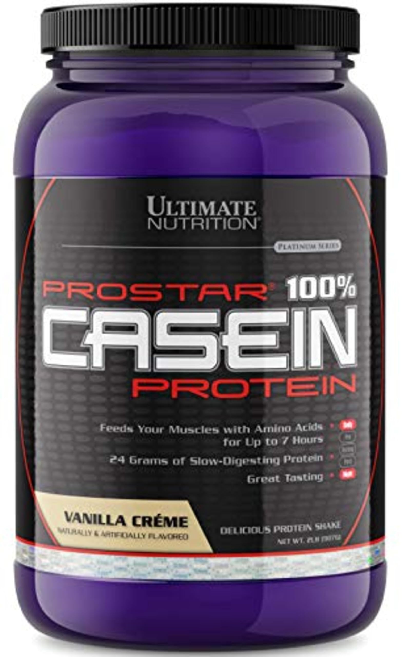 Ultimate Nutrition Prostar Micellar and Hydrolyzed Casein Protein Powder - Fat Free Overnight Muscle Growth and Recovery with BCAAs, Vanilla, 32 Servings