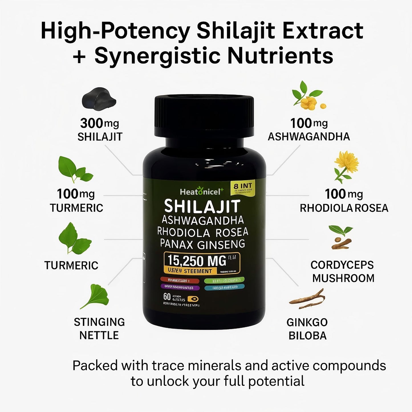 Heatonicel Shilajit Capsules 60 Count