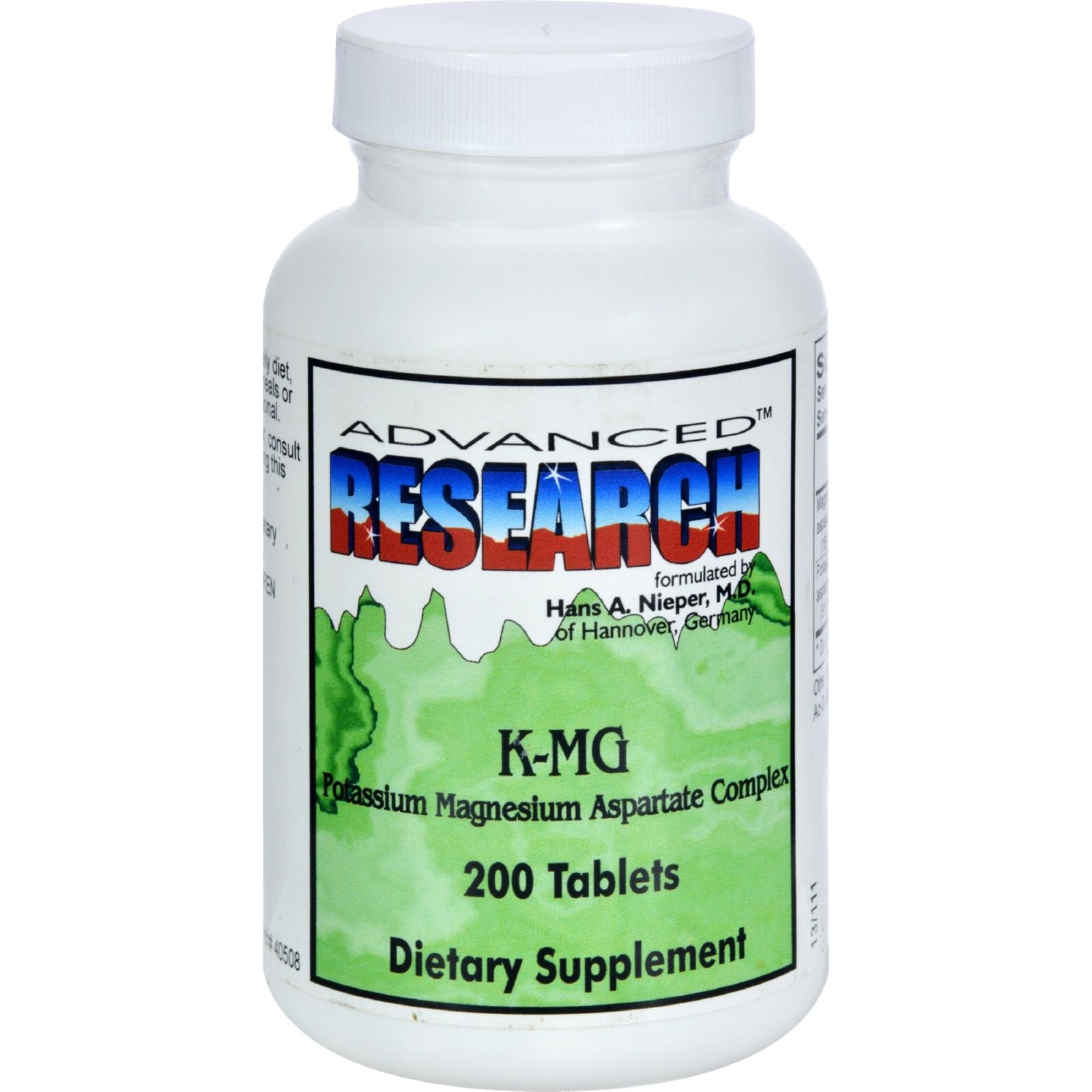 NCI Advanced Research Dr. Hans Nieper K Mg Capsules, 200 Count