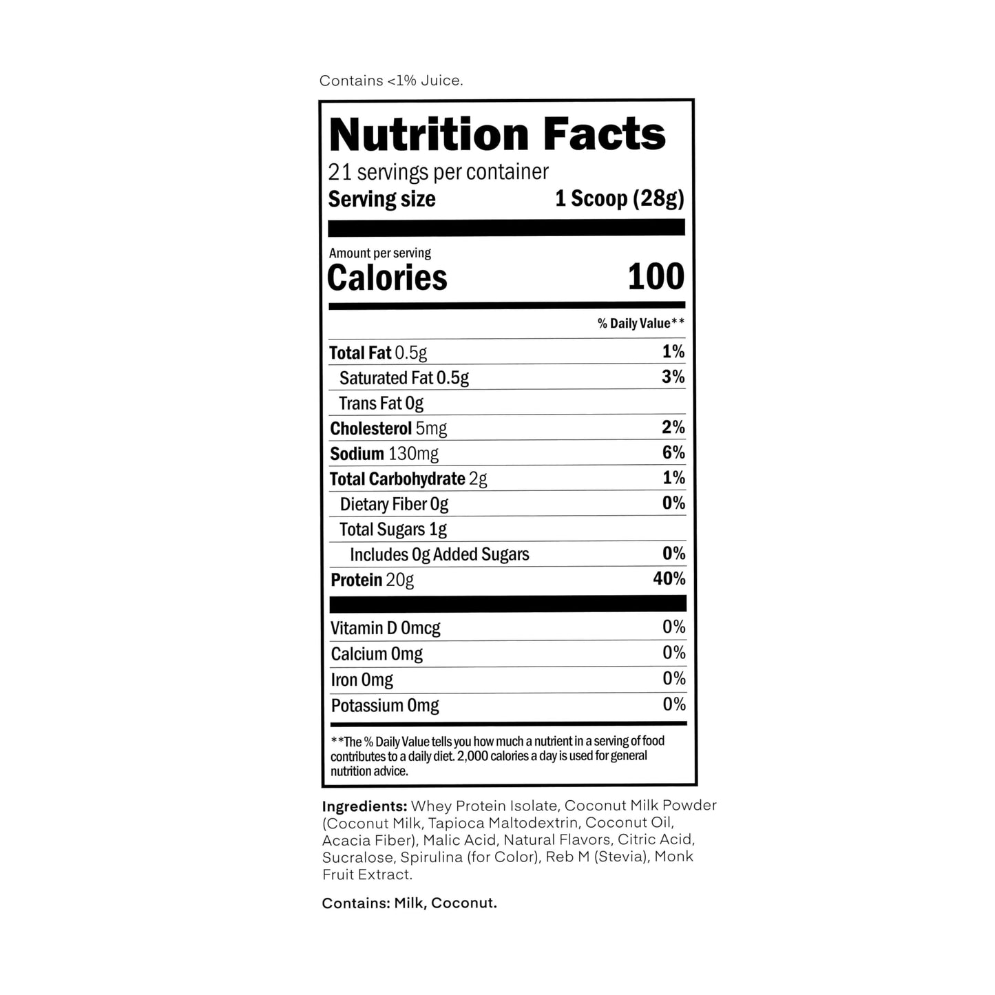 Oath Nutrition Clear Whey Isolate Protein Powder ICY Blue Razz, 21 Servings