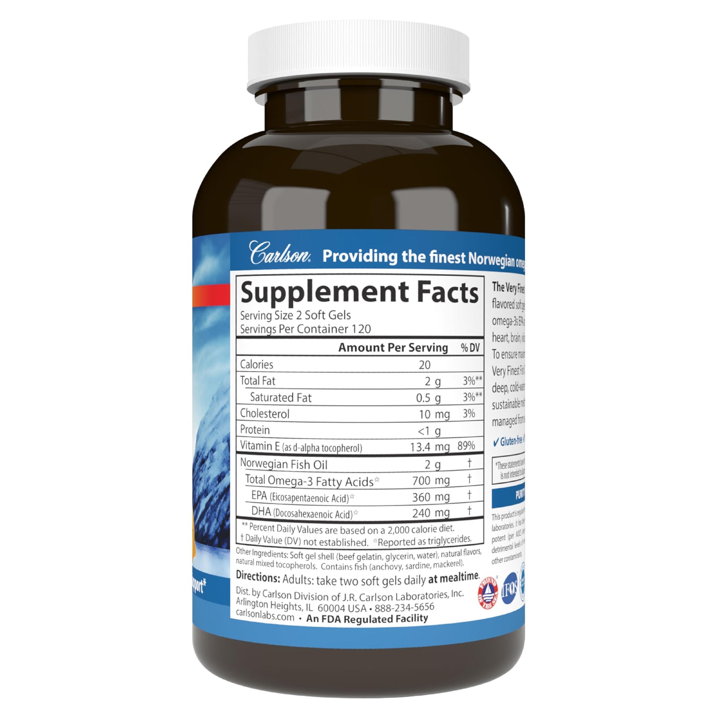 Carlson The Very Finest Fish Oil Softgels 240