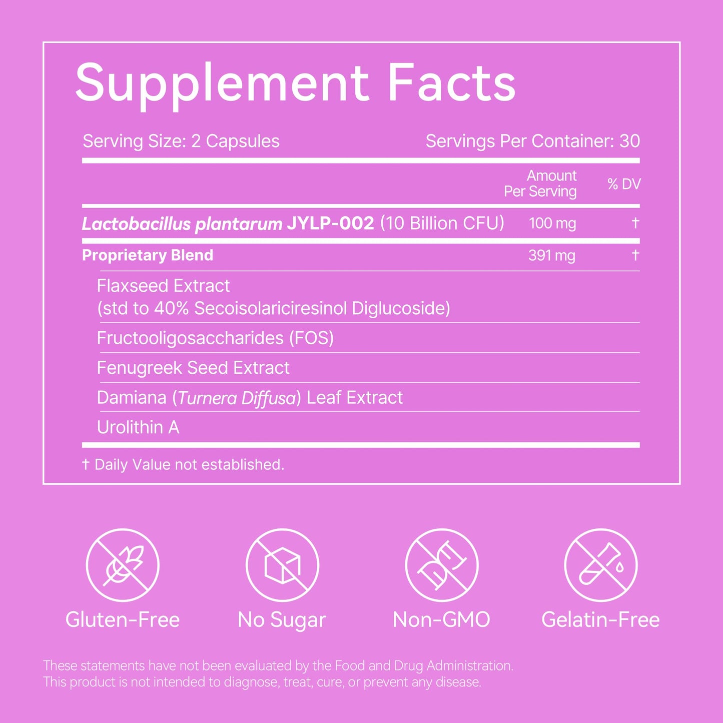 LAIFE Premium Vaginal Probiotics for Women, 10B CFU + Urolithin A for Vaginal Health, Supports pH Balance, Complete Feminine Wellness & Daily Vitality, Capsule, 60