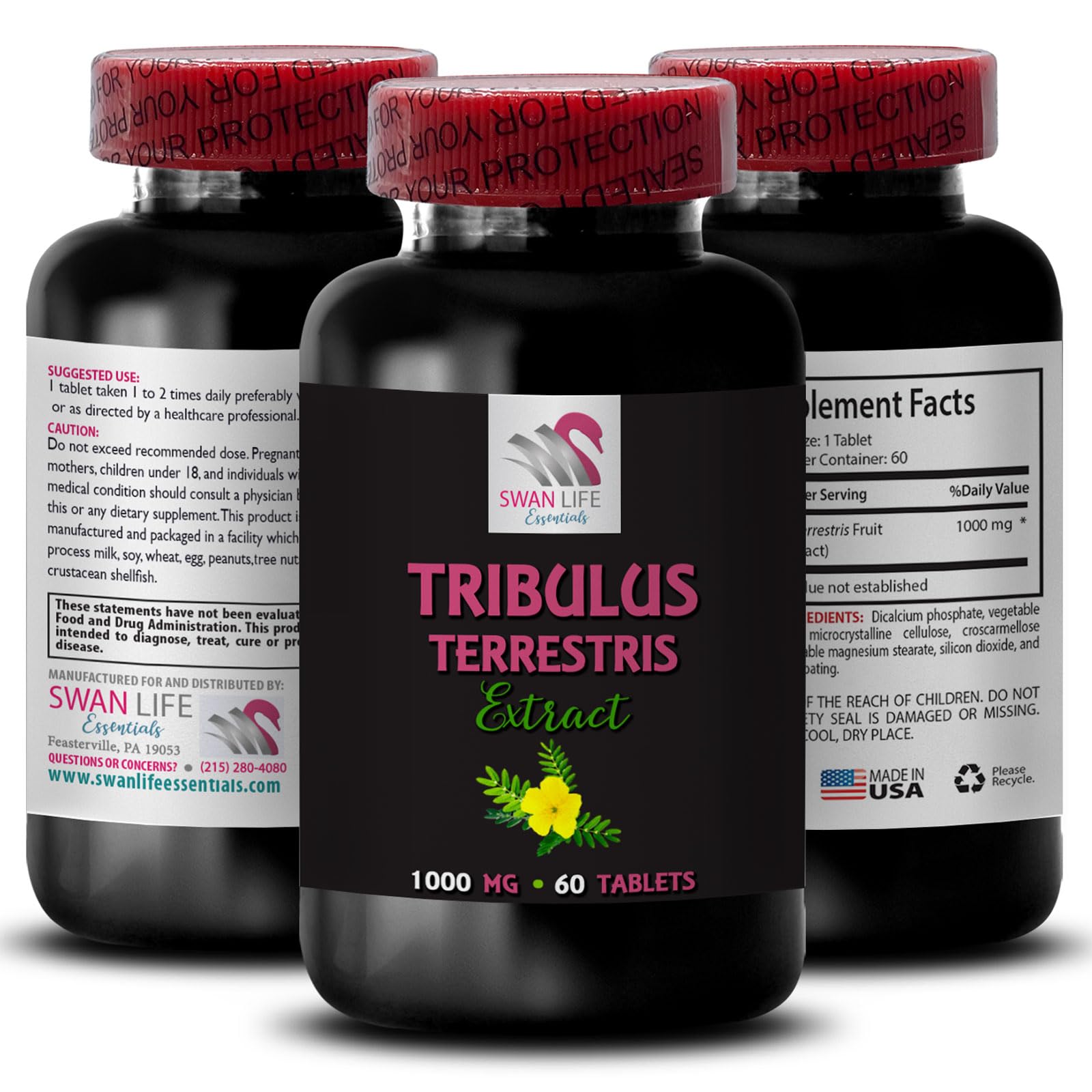SWAN LIFE ESSENTIALS Tribulus Terrestris Extracts Tablets, 60 Count
