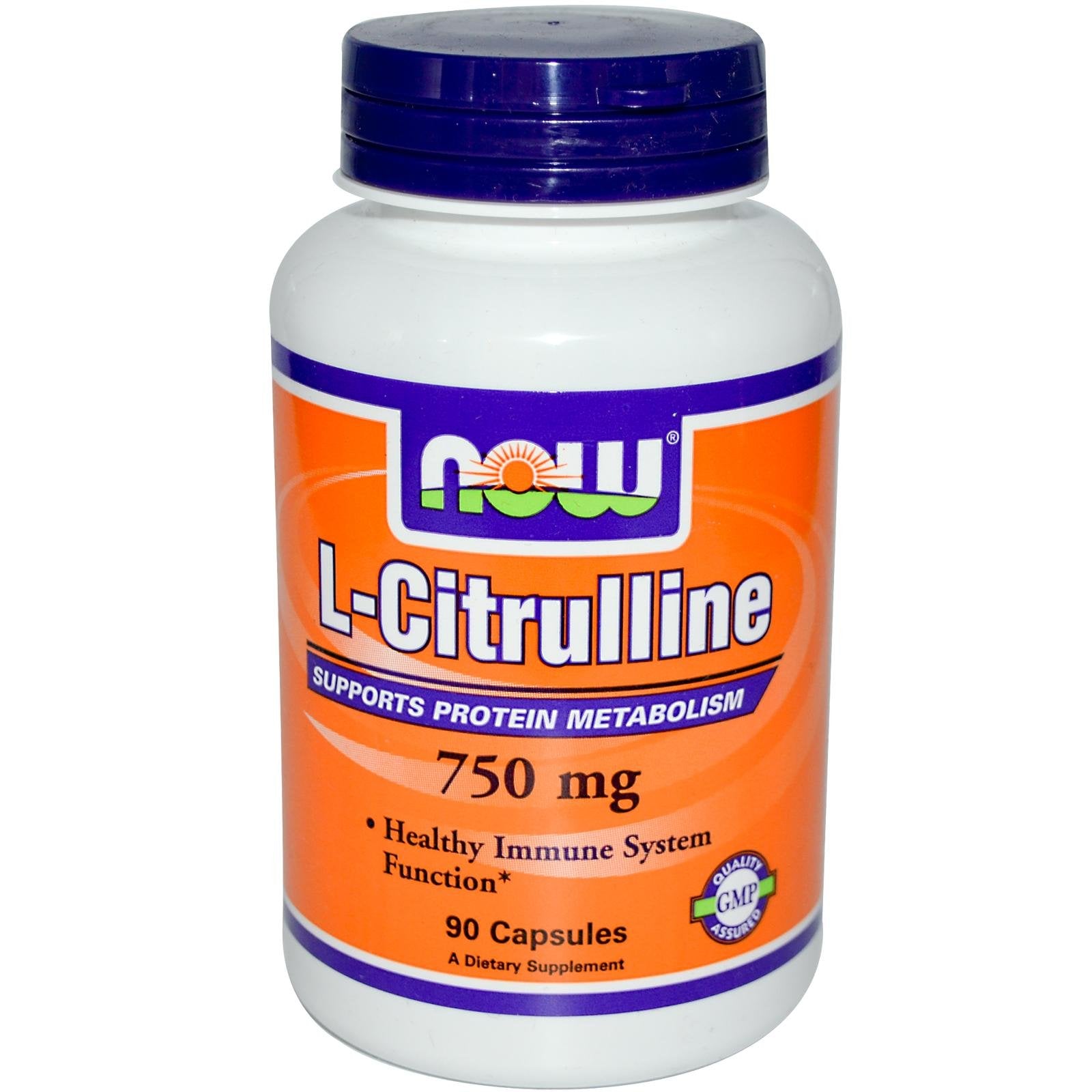 NOW Foods L-Citrulline Cardiovascular Health 750mg, 90 Capsules