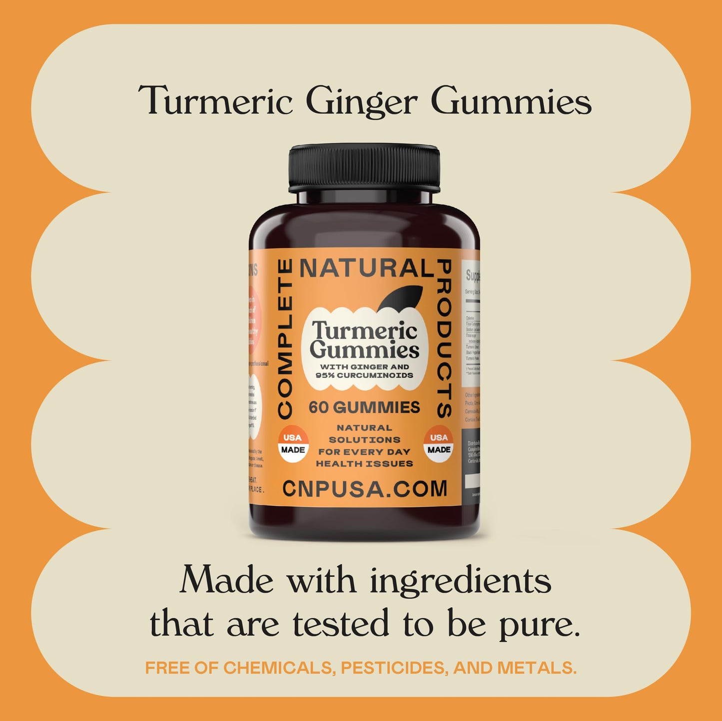 Complete Natural Products Turmeric Ginger Gummies 60 Count