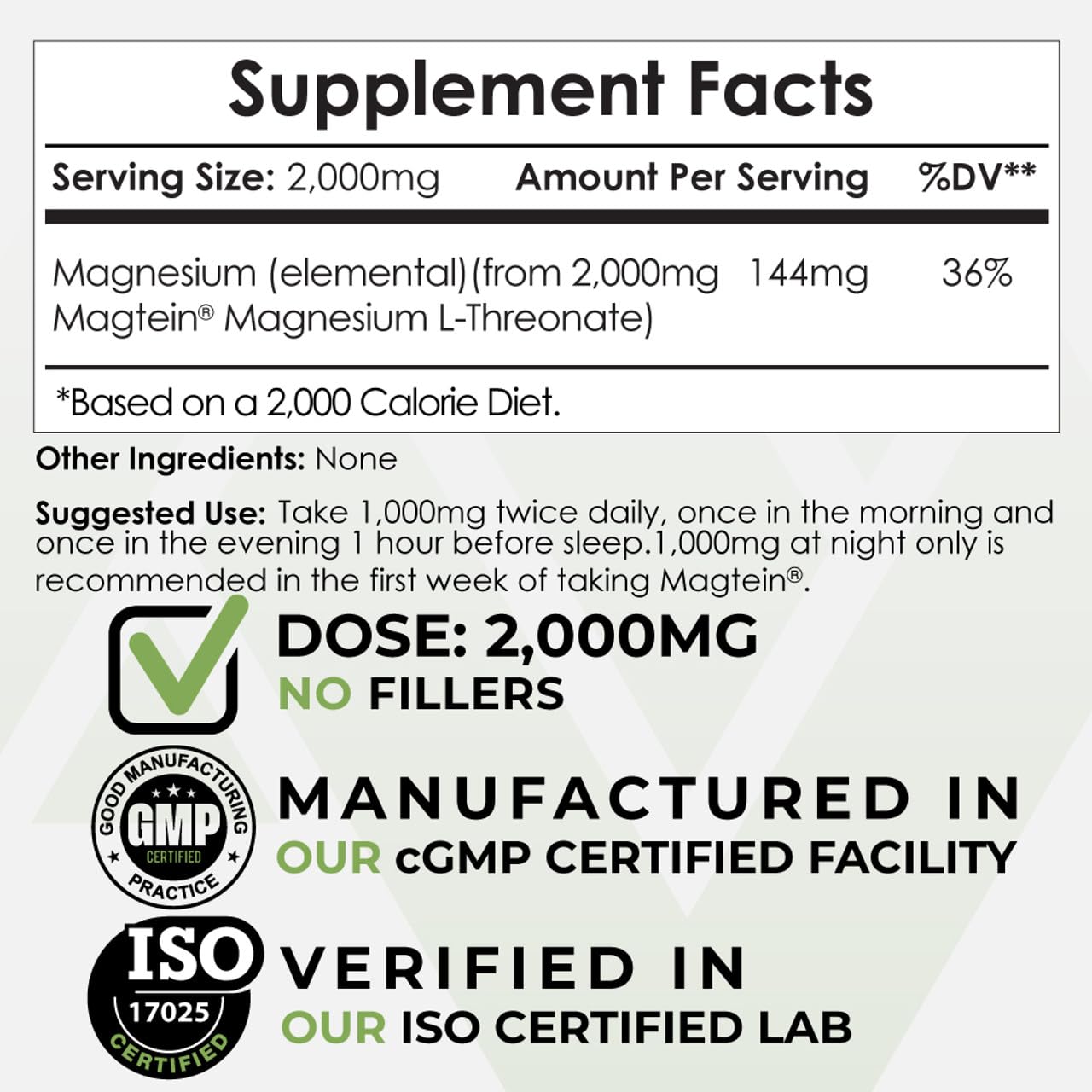 Nootropics Depot Magtein Magnesium L-Threonate Powder 4.2329 oz